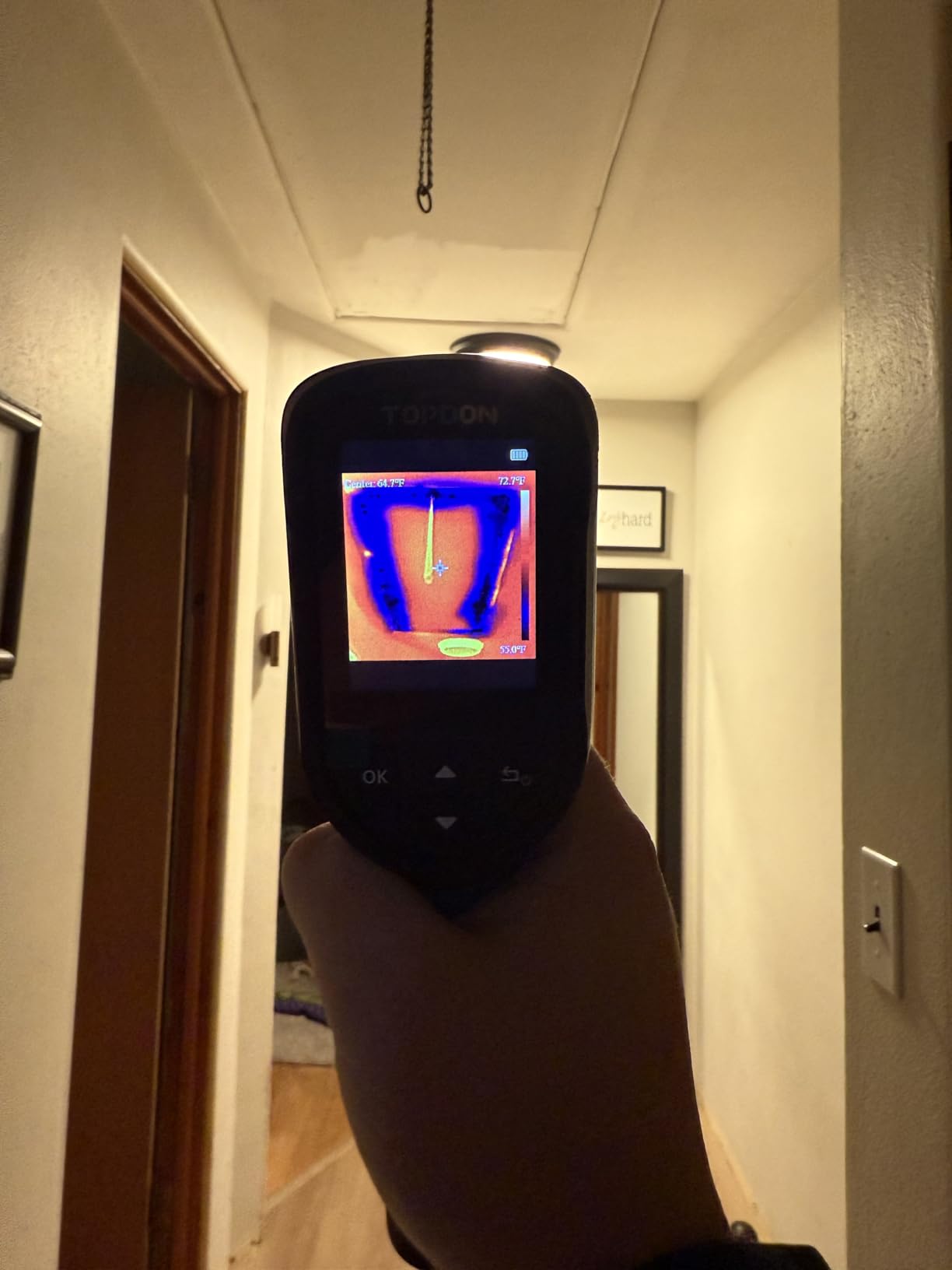 TOPDON TC004 Mini Thermal Imaging Camera, 240 x 240 TISR Resolution, 15-Hour Battery Life, 128 x 128 IR Resolution, 25Hz Handheld Infrared Camera with High/Low Temp Alerts, Auto Shutdown- Blue customer photo 1