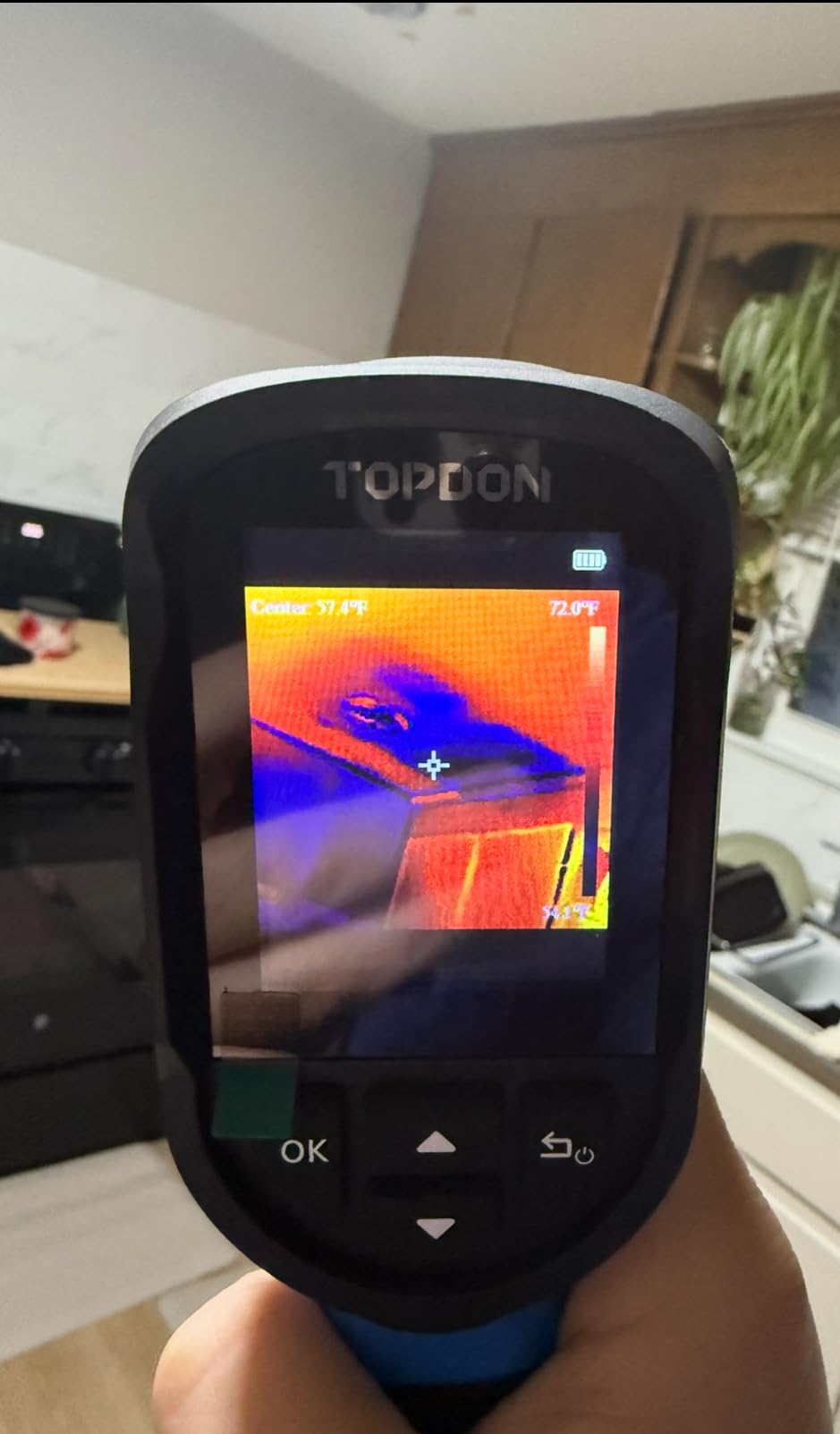 TOPDON TC004 Mini Thermal Imaging Camera, 240 x 240 TISR Resolution, 15-Hour Battery Life, 128 x 128 IR Resolution, 25Hz Handheld Infrared Camera with High/Low Temp Alerts, Auto Shutdown- Blue customer photo 2