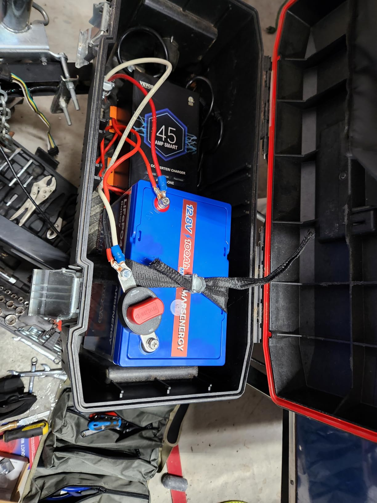 12V 100Ah Lifepo4 Battery, Bci Group 24 Size, Built-In 100A Smart BMS, 4500+ Deep Cycle Grade A Lithium Cells For RV Travel,Trolling Motor,Marine, Boat, Solar Panel, Off Grid, Camping (1PC) customer photo 1