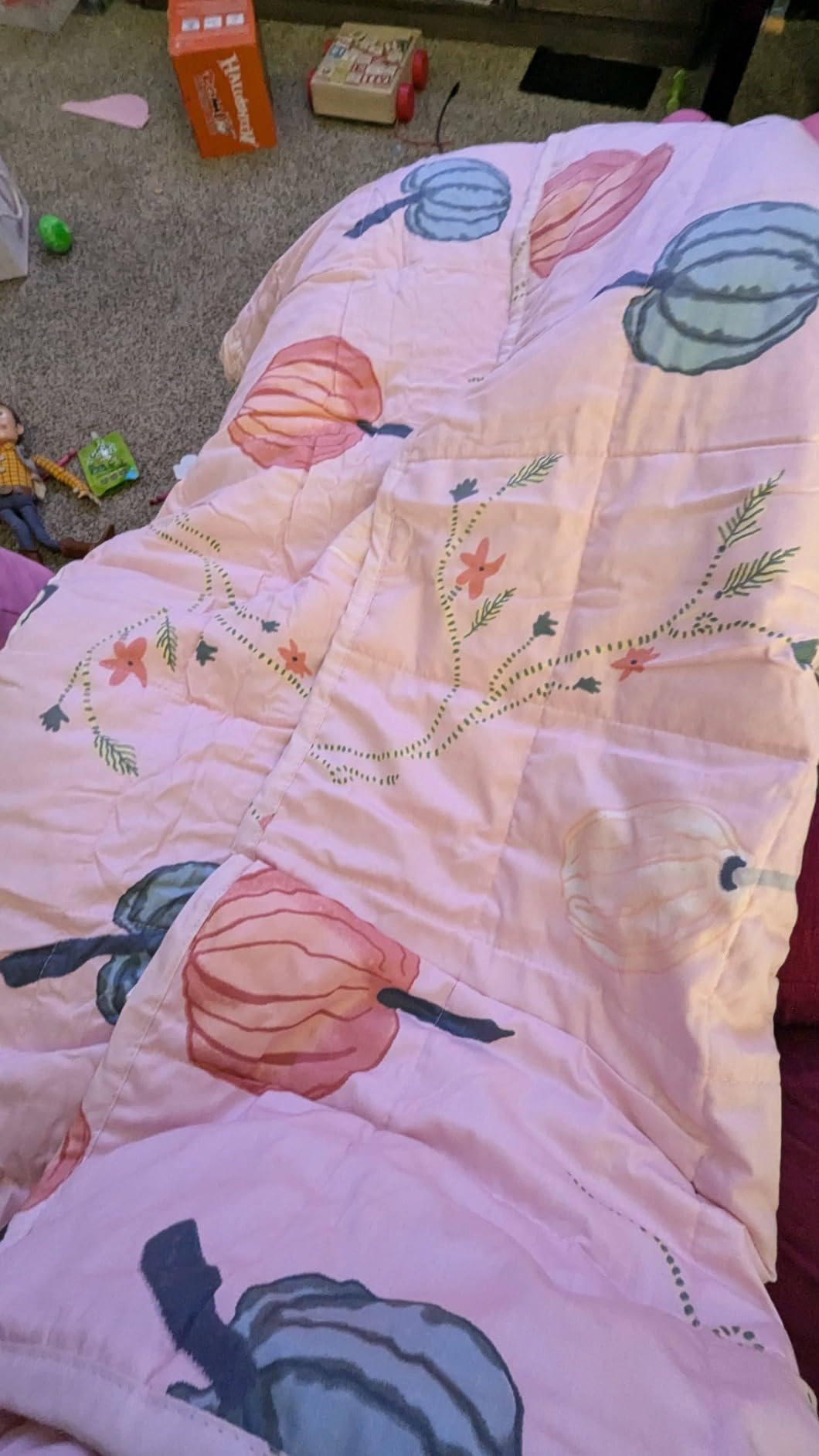 Sivio Weighted Lap Blanket 2lb, Blue Dinosaur Small Cute Lap Pad, Soft Cooling Heavy Blankets, Washable Weighted Throw Blanket for Nap, 19