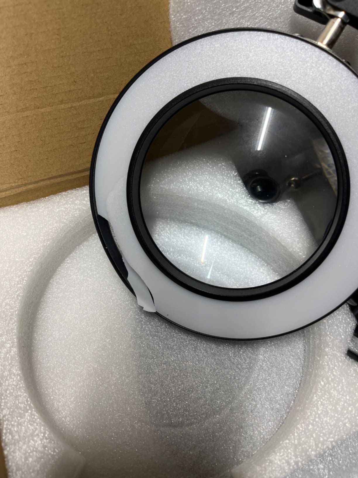 Ultra Long 3-Section Arm 12X Magnifying Glass with Light and Stand, LED Lighted Magnifier with Helping Hands | 5 Colors Stepless Dimming Desk Lamp with Clamp for Soldering, Craft, Workbench customer photo 2