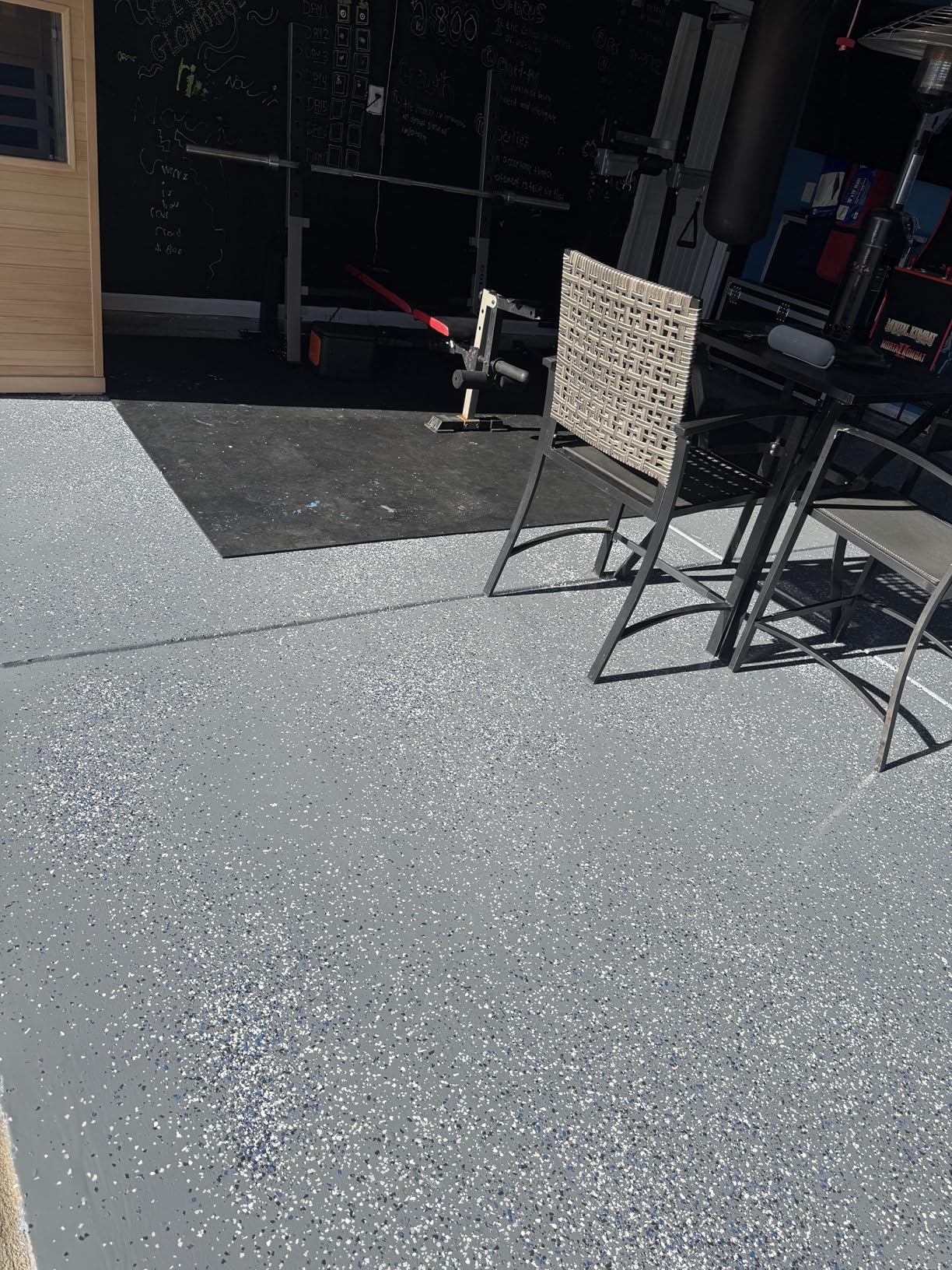 Gorilla Epoxy Garage Floor Coating (12 pc) Kit, 2.5-Car, Concrete Flooring, 100% Solids, Superior Adhesion, Incredibly Durable High Gloss Gray Finish, 550 sq. ft. Coverage customer photo 1