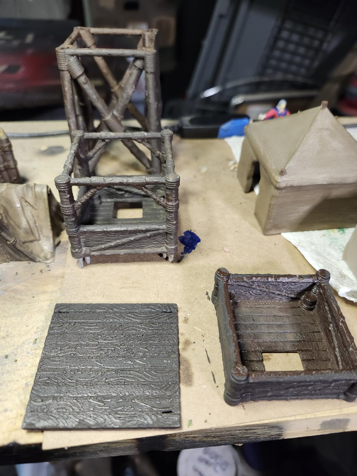 AUSPDICE AF676 Medieval Military Camp RPG Terrain Set for DND Map Building, Compatible with TTRPG Games, Modular Game Pieces with Barricades, Tents, Watchtowers, and Props customer photo 2