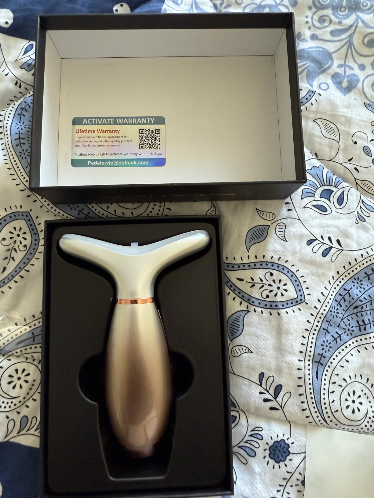 Facial Massager, 7 Colors Red Light Therapy for Face and Neck, Face Lift Device with 113°F Heating Vibration for Multi Skin Care customer photo 2