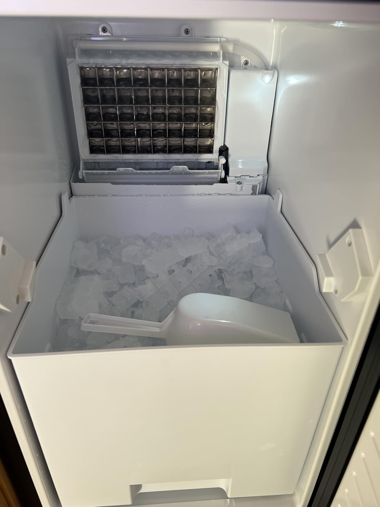 Commercial Under Counter Ice Maker Machine, 100Lbs/Day with 24lbs Storage, Built-in Freestanding Ice Maker, Auto-Cleaning, 24H Timer, for Commercial & Home Use. (Stainless) customer photo 1