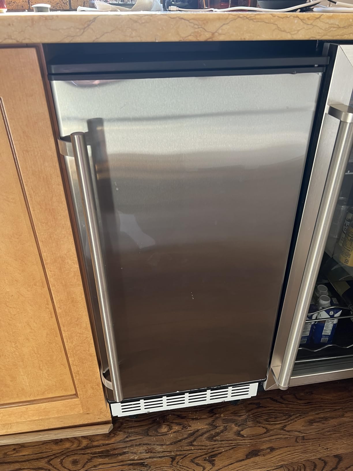 Commercial Under Counter Ice Maker Machine, 100Lbs/Day with 24lbs Storage, Built-in Freestanding Ice Maker, Auto-Cleaning, 24H Timer, for Commercial & Home Use. (Stainless) customer photo 2