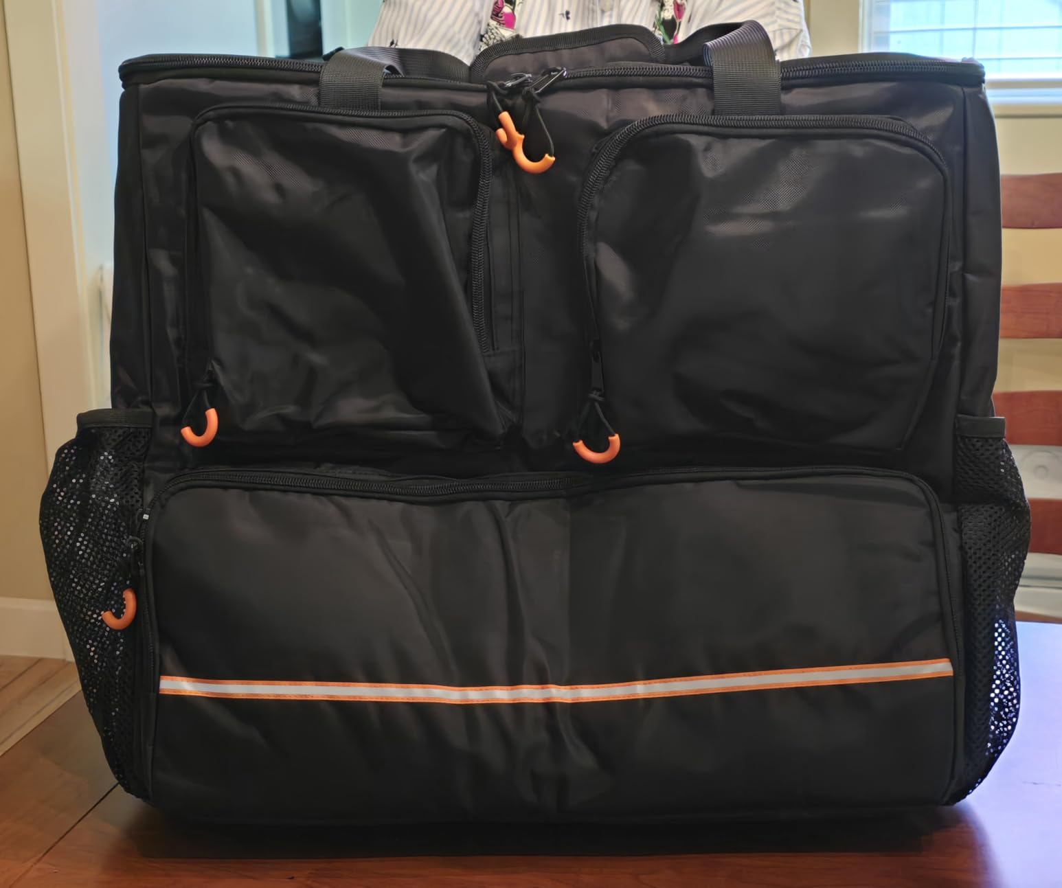 Computer Desktop Tower Large Carrying Case, PC Travel Case for Computer's Box for Moving, Portable Gaming Backpack for Keyboard, Mouse and Accessories, Bag Compatible with ATX/M-ATX mainframe chassis customer photo 2