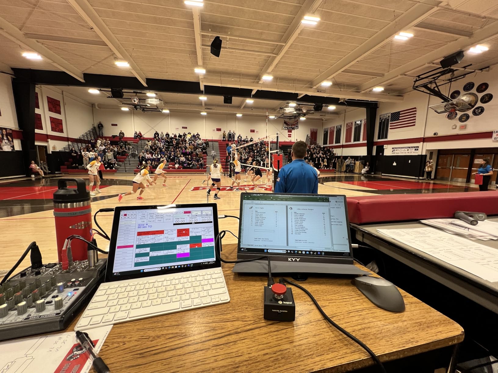 KOPUL Momentary Microphone Mute/Talk Button - Push-to-Talk or Push-to-Mute, LED Indicator,XLR in/Out, Desktop or Footswitch Use, for Dynamic & Condenser Mics for Podcast, Online Meetings, Live Events customer photo 1