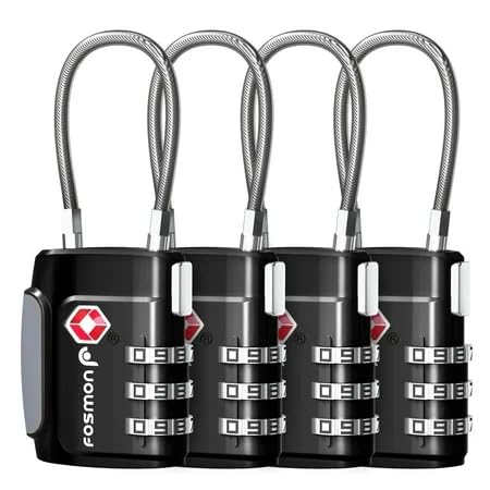 LUGGEX TSA Locks for Luggage, Suitcase Locks TSA Approved, Luggage Locks, Ease of Use & Durable (Black,4 Pack) customer photo 1