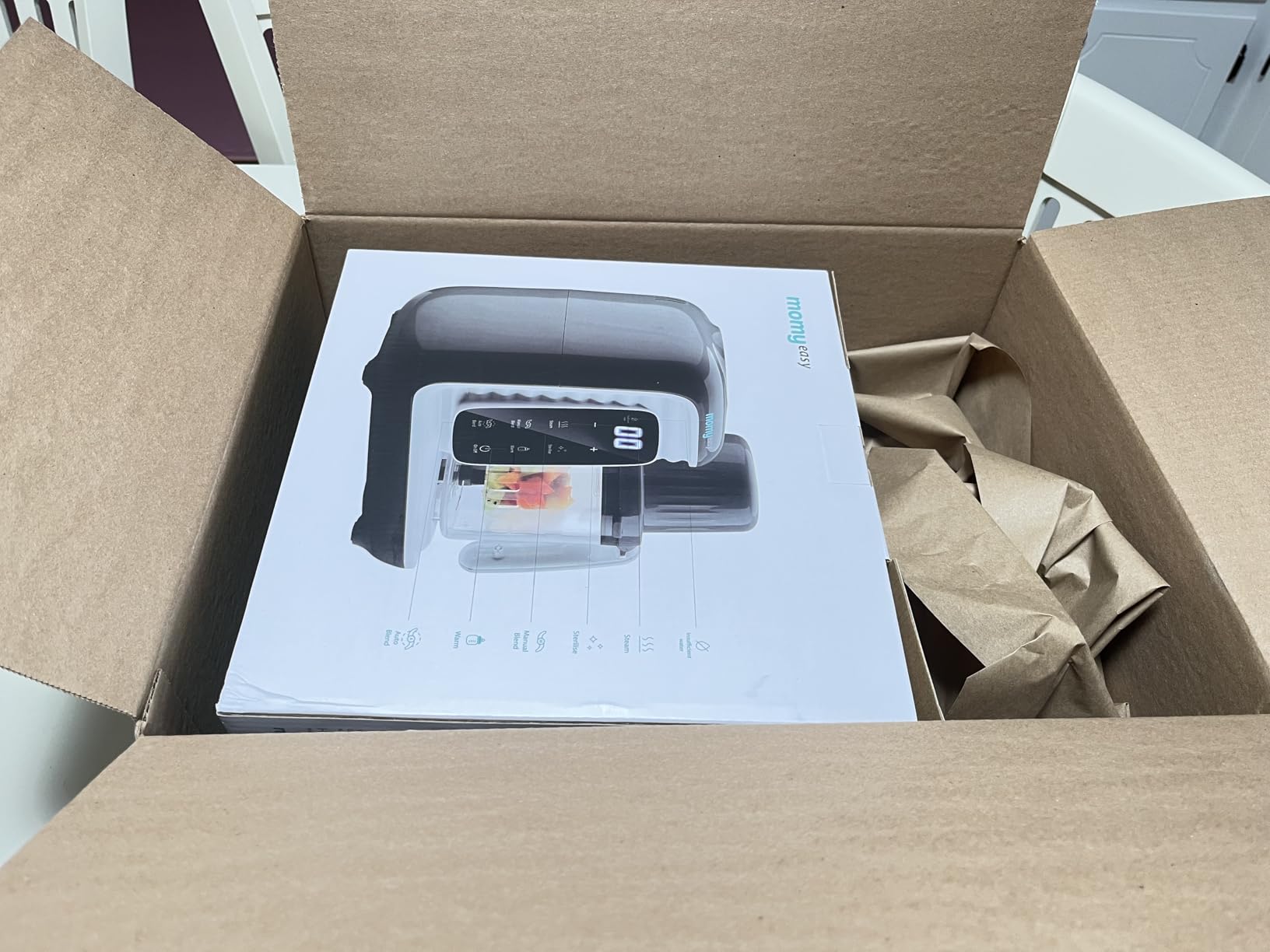 MOMYEASY Baby Food Maker, Baby Food Steamer and Puree Blender, Food Processor Chopper Grinder Steamer in-One, Auto Cooking & Grinding with Touch Control Panel&Self Cleans, BPA-Free customer photo 1