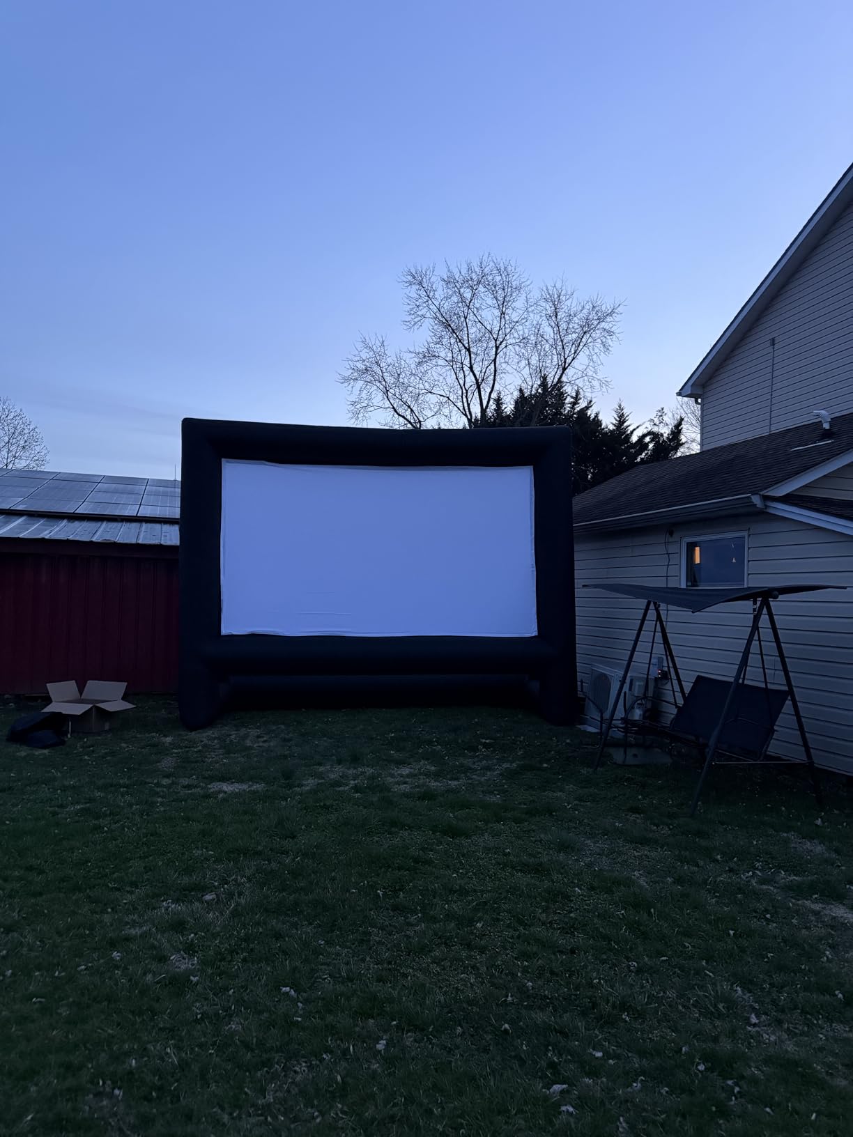 20ft Inflatable Projector Screen for Outside Inflatable Movie Screen Outdoor with Air Blower Storage Bag, Easy Set Up Blow Up Screen for Backyard Movie Night, Theme Parties, Celebrations customer photo 1