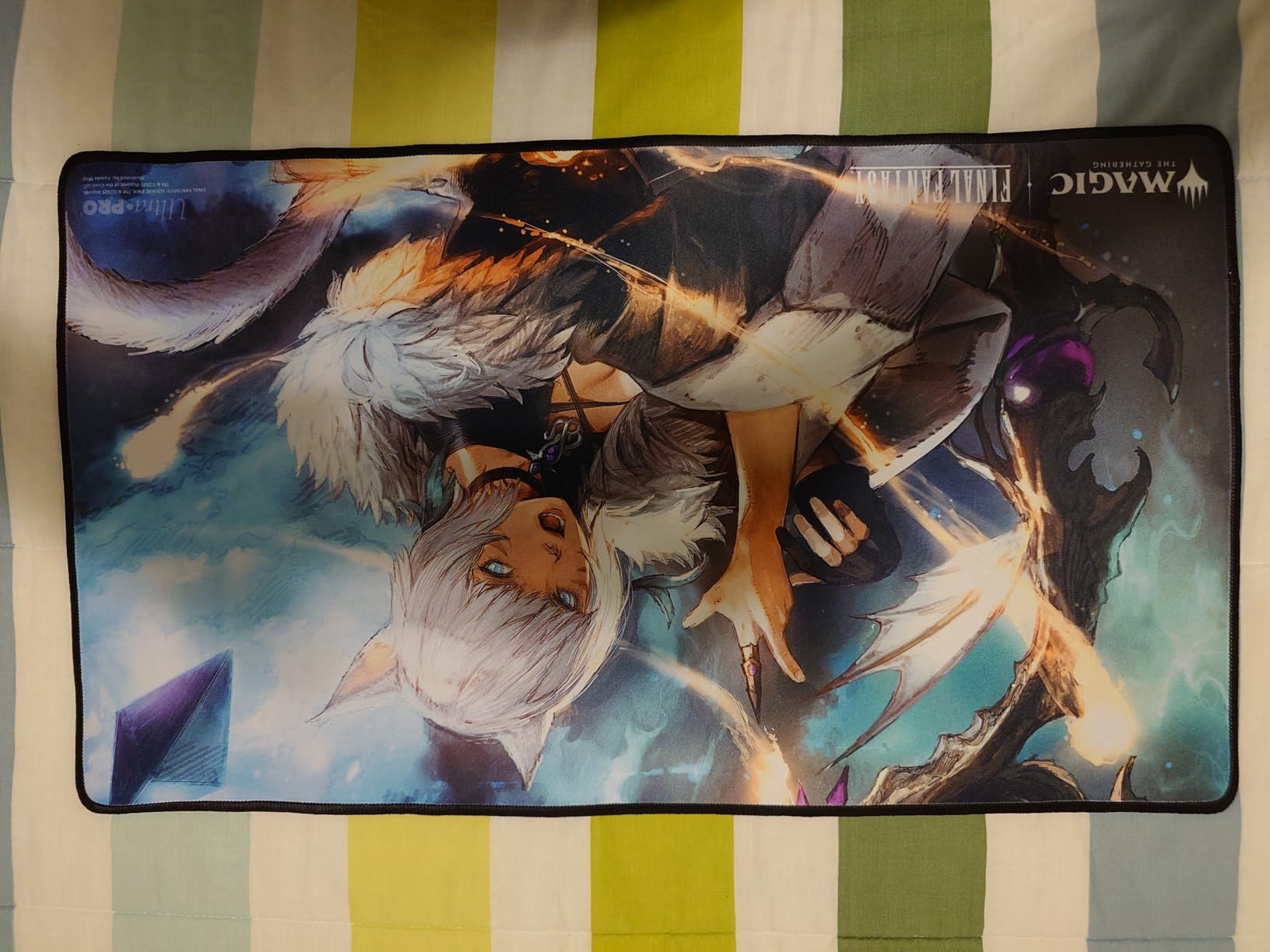Ultra PRO - Final Fantasy x Universes Beyond Kain Highwind Black Stitched Playmat for Magic: The Gathering | Card Game Playmat, Final Fantasy Collectibles, Desk Mat Mousepad customer photo 2