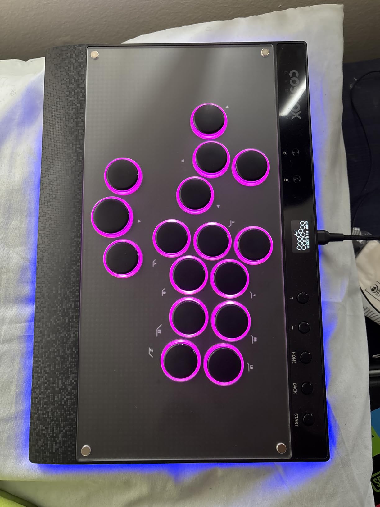 Haute42 Leverless Controller Arcade Stick: Magnetic Leverless Arcade Stick with RGB Rims,Premium Black Haute42 C16 Arcade Controller for PC/PS3/PS4/Switch Game with Lock Button Support Hot Swap & SOCD customer photo 1