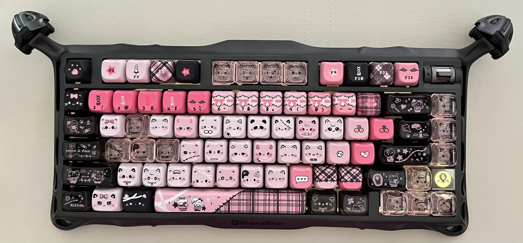 GravaStar Mercury K1 Pro Wireless Mechanical Gaming Keyboard, 75% Layout RGB Custom Keyboard, Aluminum Alloy Matte Black Frame with Phoenix-Inspired Keycaps, Hot-Swappable Linear Switches - CyberFlare customer photo 2