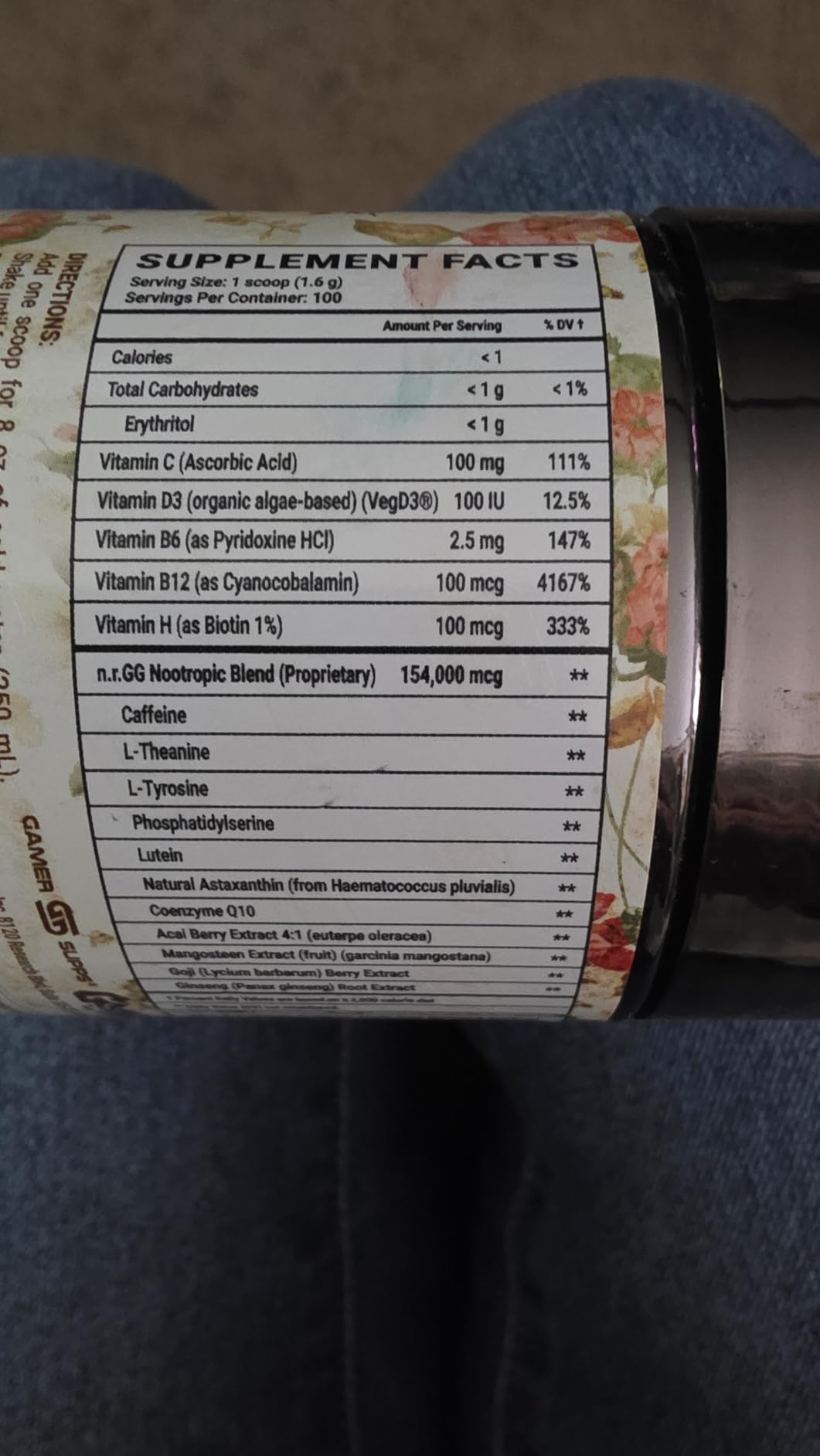 GG Energy - Grandma's Ashes by Goons (100 Servings) - Keto Friendly Gaming Energy and Nootropic Blend, Sugar Free + Organic Caffeine + Vitamins, Powder Drink customer photo 2