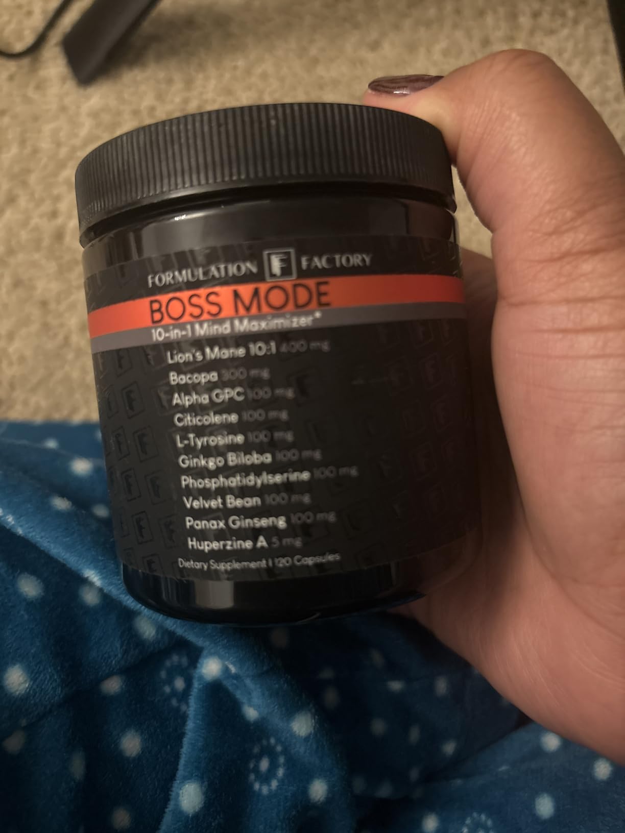 Formulation Factory Nootropic Brain Supplement - Boss Mode Focus & Memory Complex with Lion's Mane, Alpha GPC & Bacopa - Cognitive Support - 120 Capsules, 2 Month Supply customer photo 2