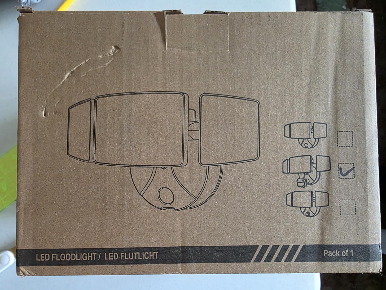 Onforu 100W 9000LM Smart LED Security Lights Motion Sensor Outdoor, WiFi Alexa Flood Light APP Control, 2500K-6500K, Motion Detector with Adjustable 3 Head, IP65 Wall Light for Yard (Black) customer photo 1