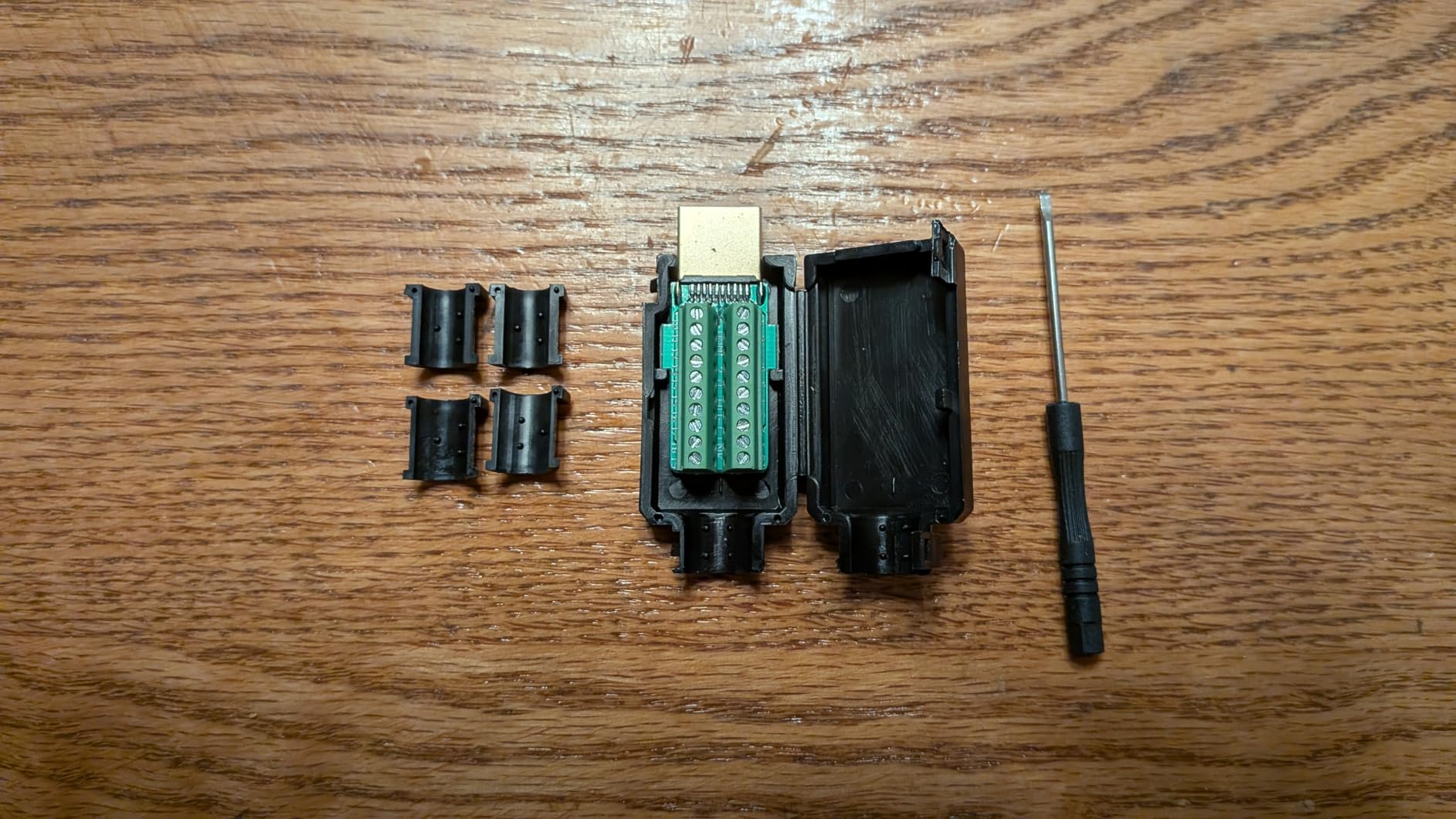 HDMI Screw Terminal Block Repair Kit Connector Adapter HDMI Solderless Male Quick Connector Terminal Breakout Board Adapter Signal Module with Case for DIY Repair customer photo 1