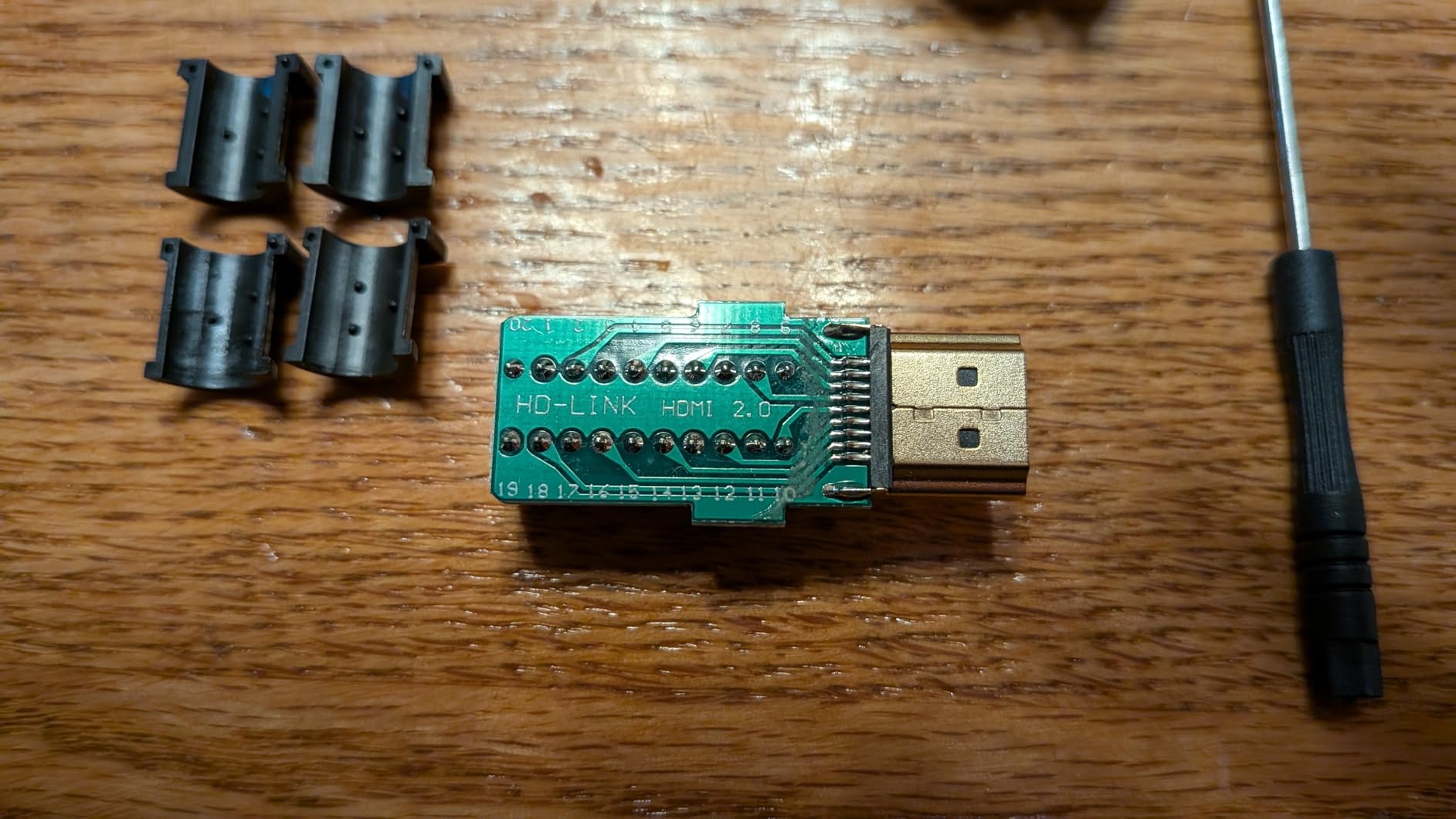 HDMI Screw Terminal Block Repair Kit Connector Adapter HDMI Solderless Male Quick Connector Terminal Breakout Board Adapter Signal Module with Case for DIY Repair customer photo 2