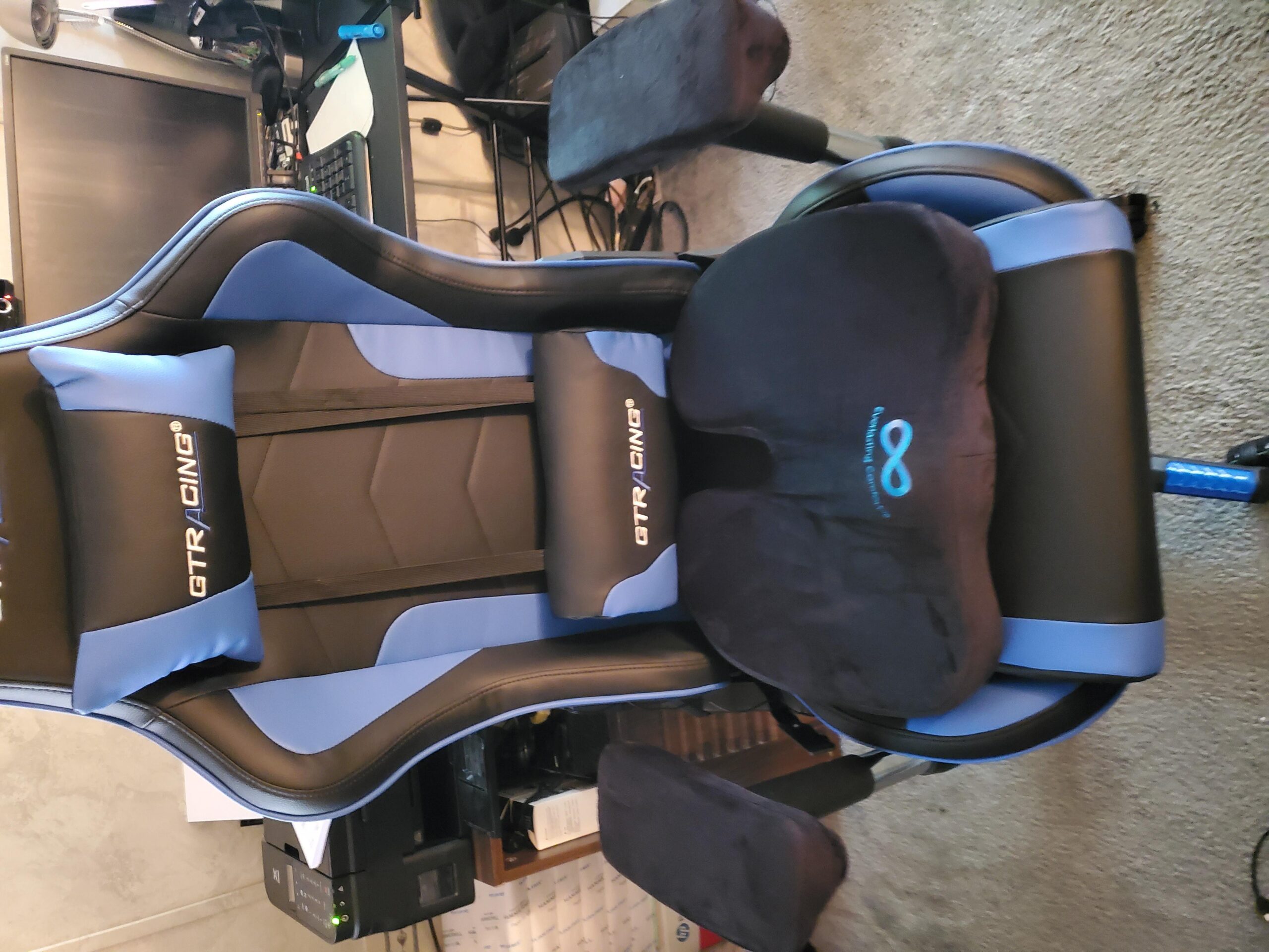 GTPLAYER Gaming Chair,Gamer Chair with Bluetooth and Adjustable Backrest,Seat Height Adjustable Computer Chairs with 3D Armrests,Video Game Chair with Footrest Speakers (Red) customer photo 2