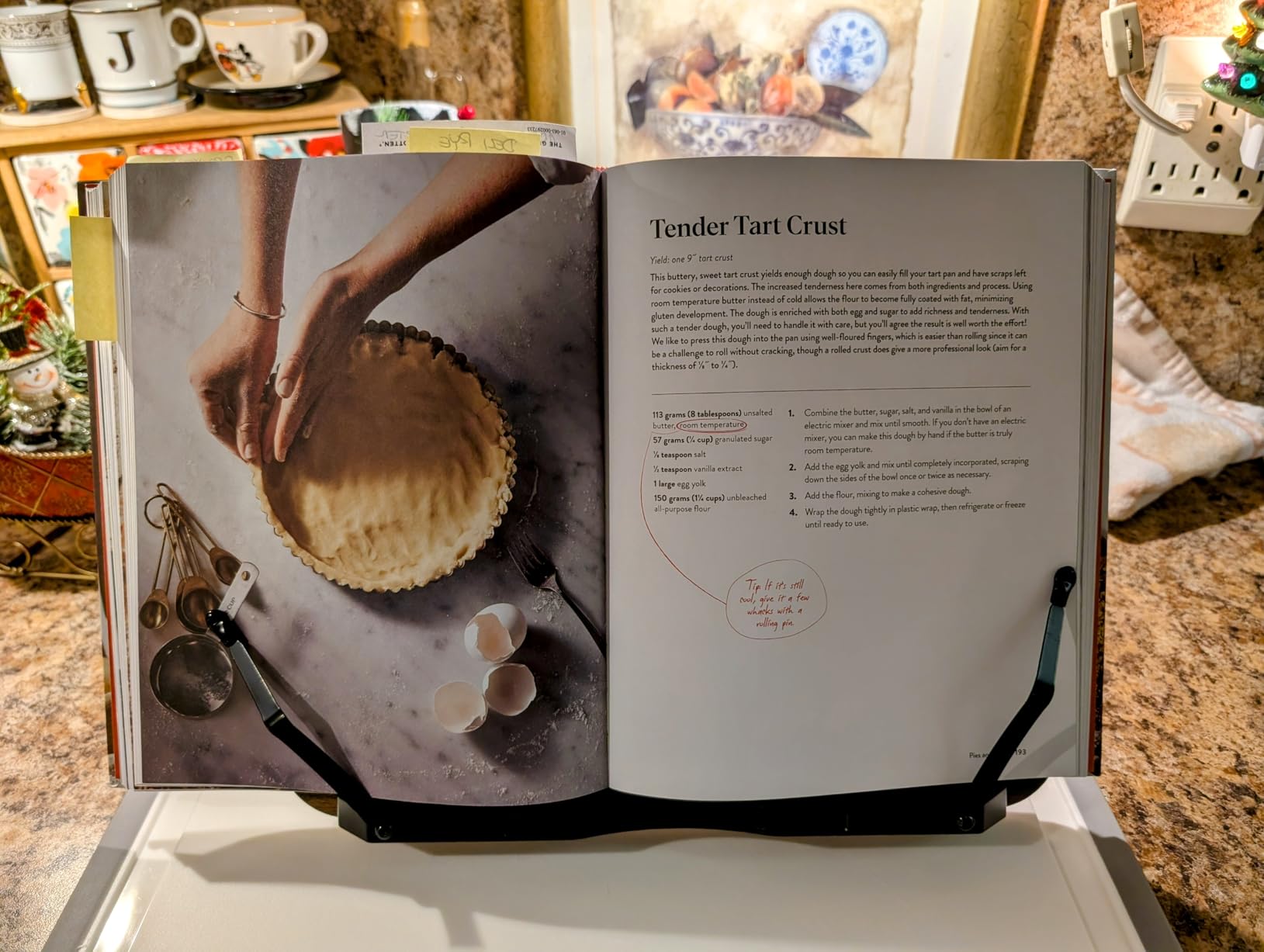 Book Stand for Reading, Adjustable Book Holder with 360°Rotating Bases, Ergonomic Cookbook Stand Recipe Book Holder with Elastic Page Clips for Magazines, Tablets, Laptops,Black customer photo 2