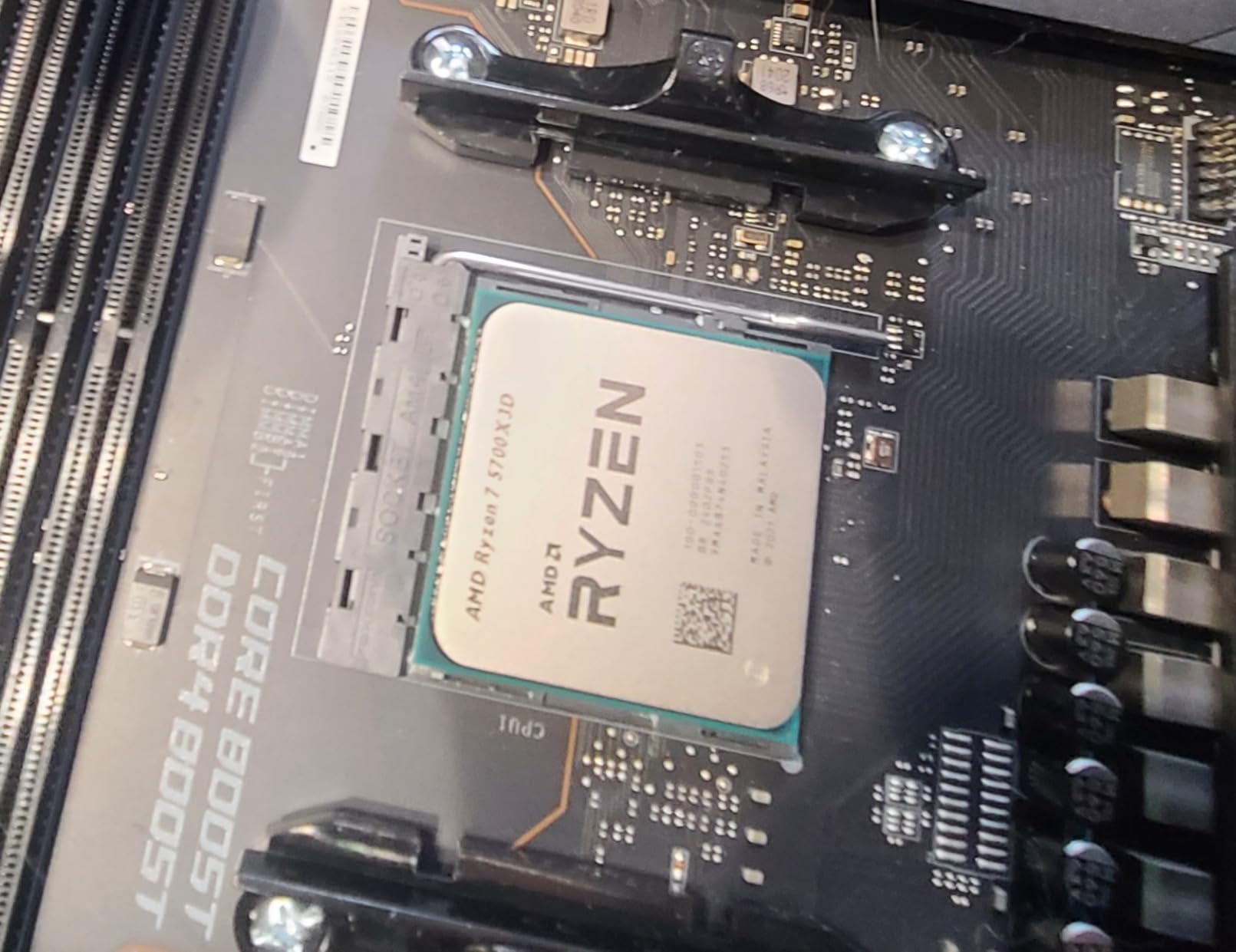 CPU AM5 Bracket 4PCS,AM5 CPU Bracket Desktop Computer AMD Cooler Fan Brackets for AM5/AM4 Motherboard with Screws Cooler Stand Steel Backplate Protection Fan Fixer customer photo 1