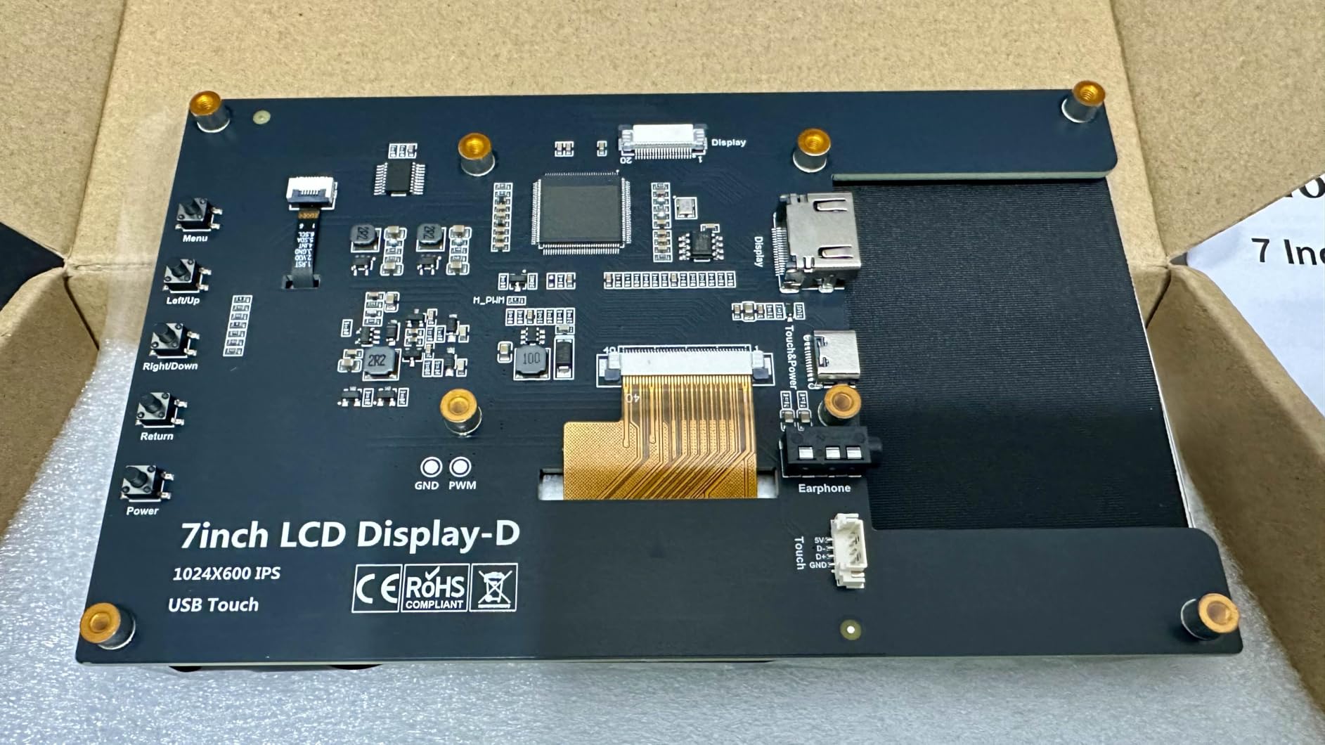 Eyoyo Raspbery Pi Screen 7-inch: 1024x600 LCD Capacitive Touchscreen Monitor with Stand, Mini Portable HDMI Monitors IPS Touch Display for Raspbery Pi 5/4/3/2/Zero, Windows/Linux/Android customer photo 2