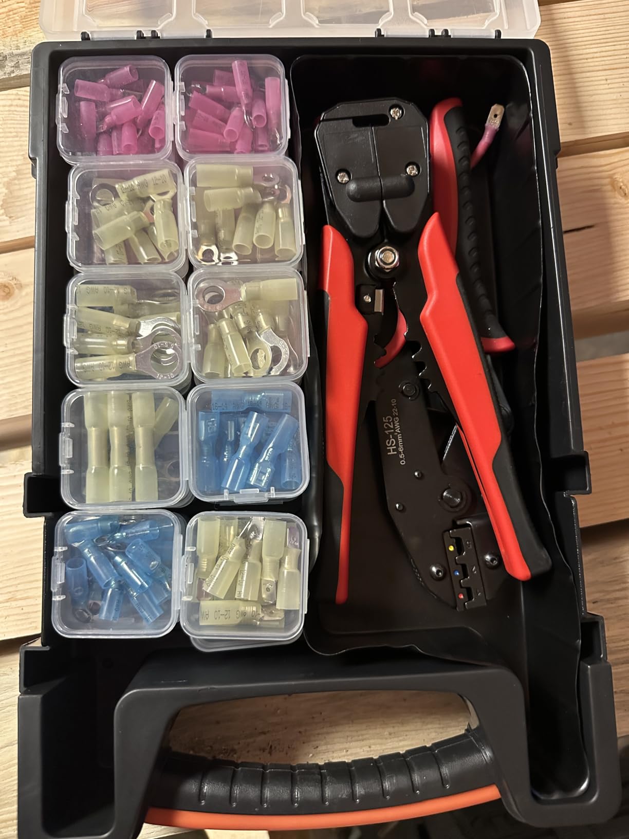 Kuject Crimping Tool Kit, 340 PCS Heat Shrink Wire Connectors (AWG22-10), 3-in-1 Kit customer photo 2