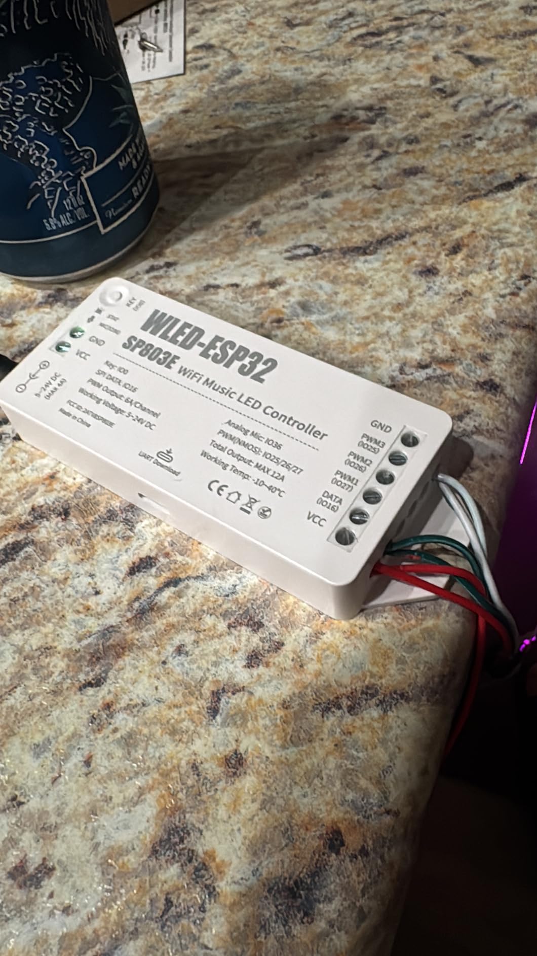 BTF-LIGHTING ESP32 WLED LED Strip Controller SP803E Built-in Mic DIY Dynamic Modes UART USB Type-C Download for WS2811,WS2812,SK6812,WS2814,WS2815 Addressable LED Strip/Matrix,PWM Dimming CCT RGB LED customer photo 2