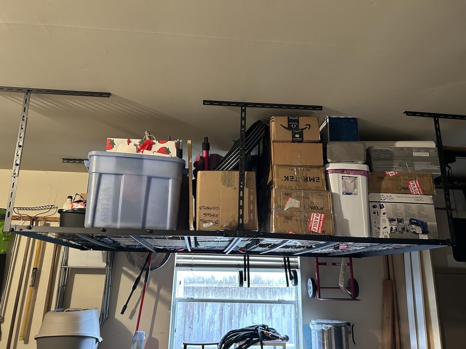 4X8FT Overhead Garage Storage Rack, 26