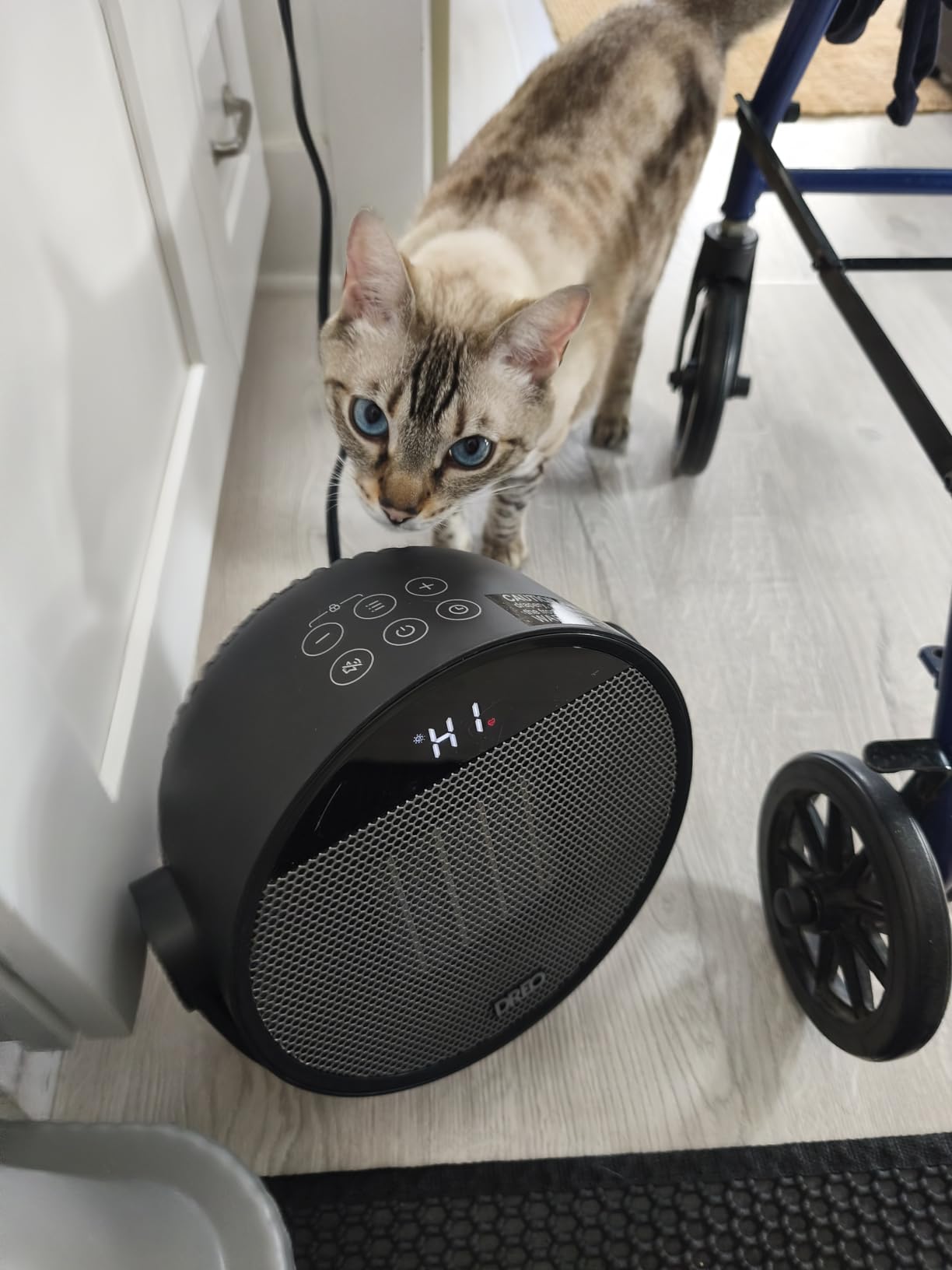 Dreo Space Heater 1500W, 60° Adjustable Tilt, 10.5ft/s Portable Electric Heaters for Indoor Use with Thermostat, 8 Safety Protections, 3 Modes, Remote, Quiet Desk Heater for Bedroom, Office, Black customer photo 2