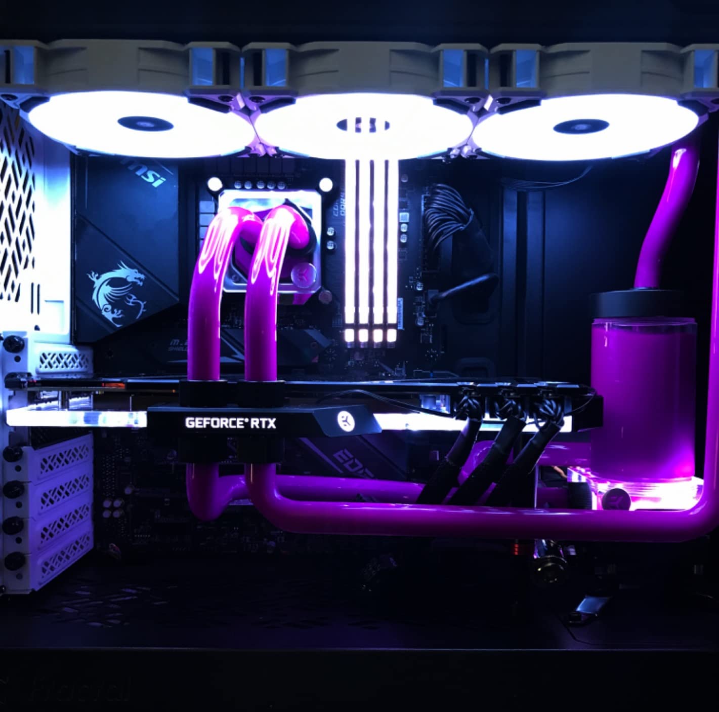 JEYI Vertical GPU Mount, PCIe 5.0/4.0 Riser Cable Mounting Kit for PC Cases, Compatible with E-ATX, ATX Case - Black customer photo 1