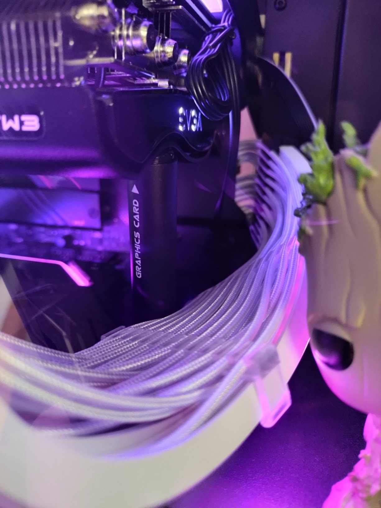 JEYI Vertical GPU Mount, PCIe 5.0/4.0 Riser Cable Mounting Kit for PC Cases, Compatible with E-ATX, ATX Case - Black customer photo 2