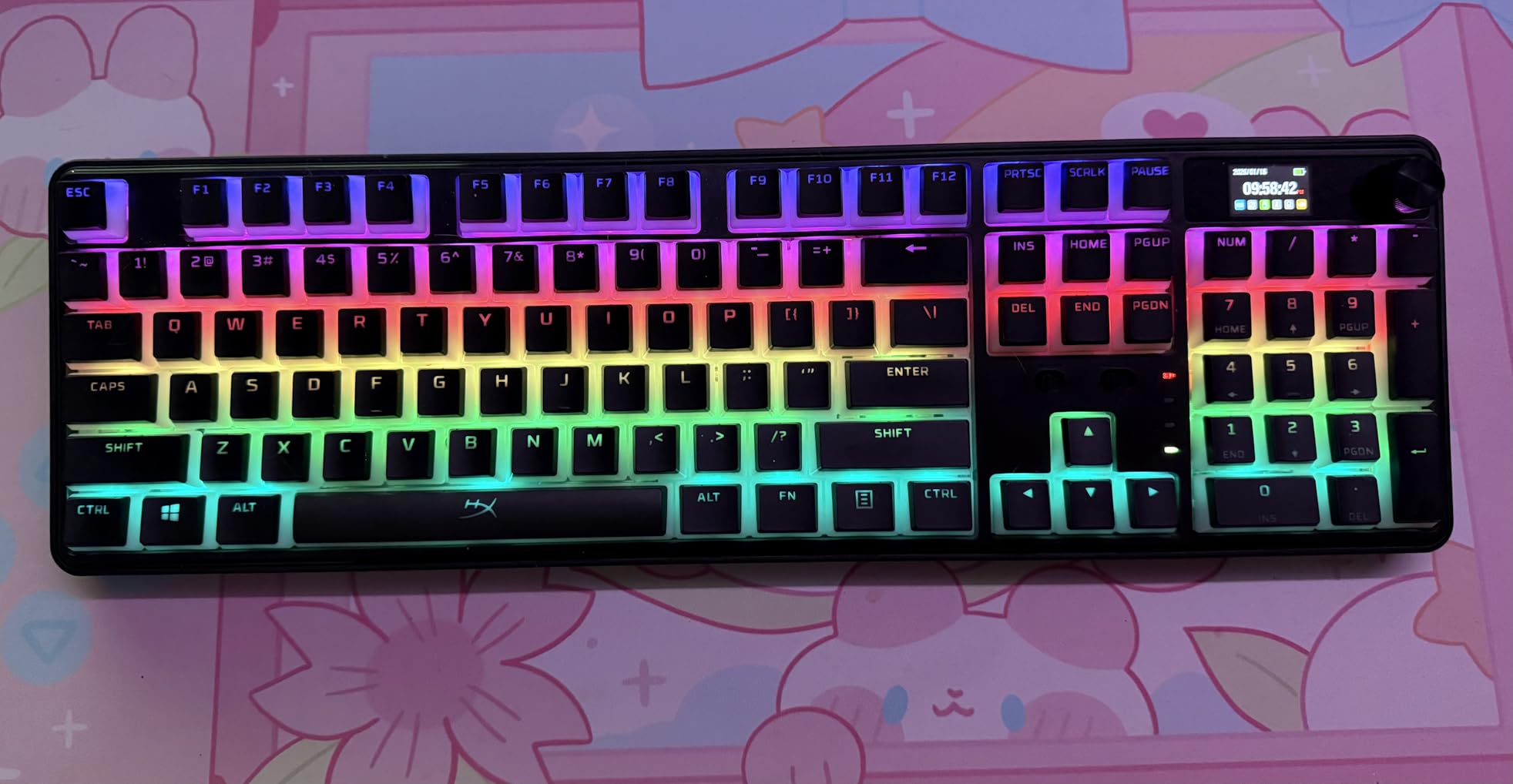 Redragon K745 PRO Wireless Gasket RGB Gaming Keyboard, 108 Keys Mechanical Keyboard w/Extra 4 Hotkeys, Hot-Swap South-Facing LED Socket, 5-Layer Noise Dampening, Round PBT Keycaps, Mint Mambo Switch customer photo 2
