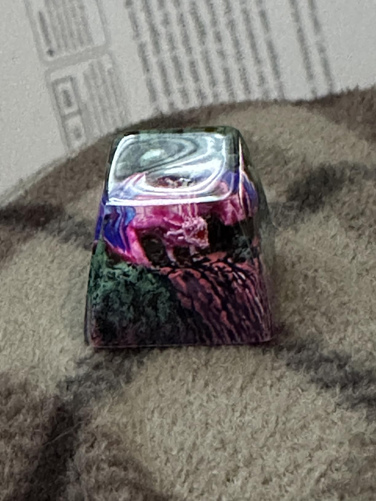 Sea Turtle Artisan Keycap Light Yellow Green Coral R1 SA Profile Custom Sea Creatures Keycaps 1U ESC Handmade Gaming Resin Key Cap Cherry MX Switch Compatible Mechanical Keyboard Turtle Lover Gift customer photo 2