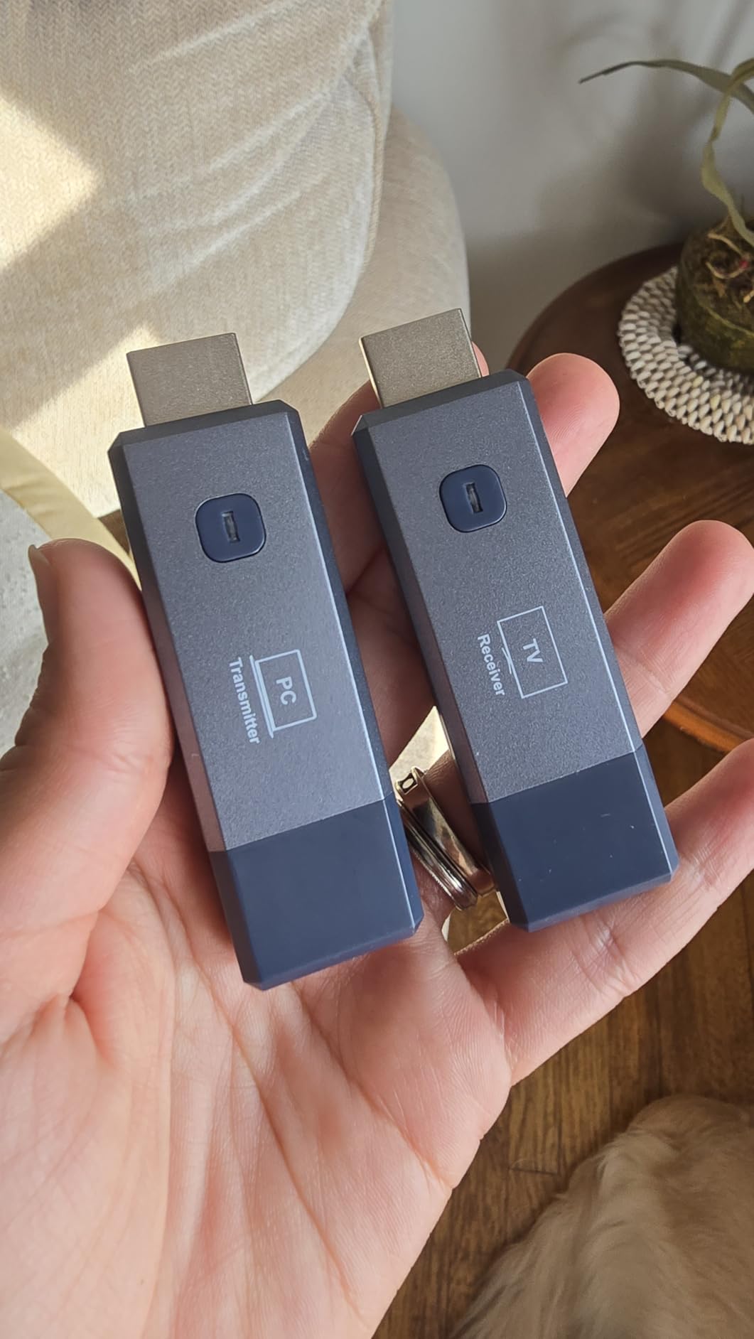 Wireless HDMI Transmitter and Receiver 328ft/100m Extender 4K Decode Input 1080P Output Plug&Play Portable 2.4G/5.8G for Video and Audio to Monitor from PC/Projector/TV Box,with LED Display customer photo 1