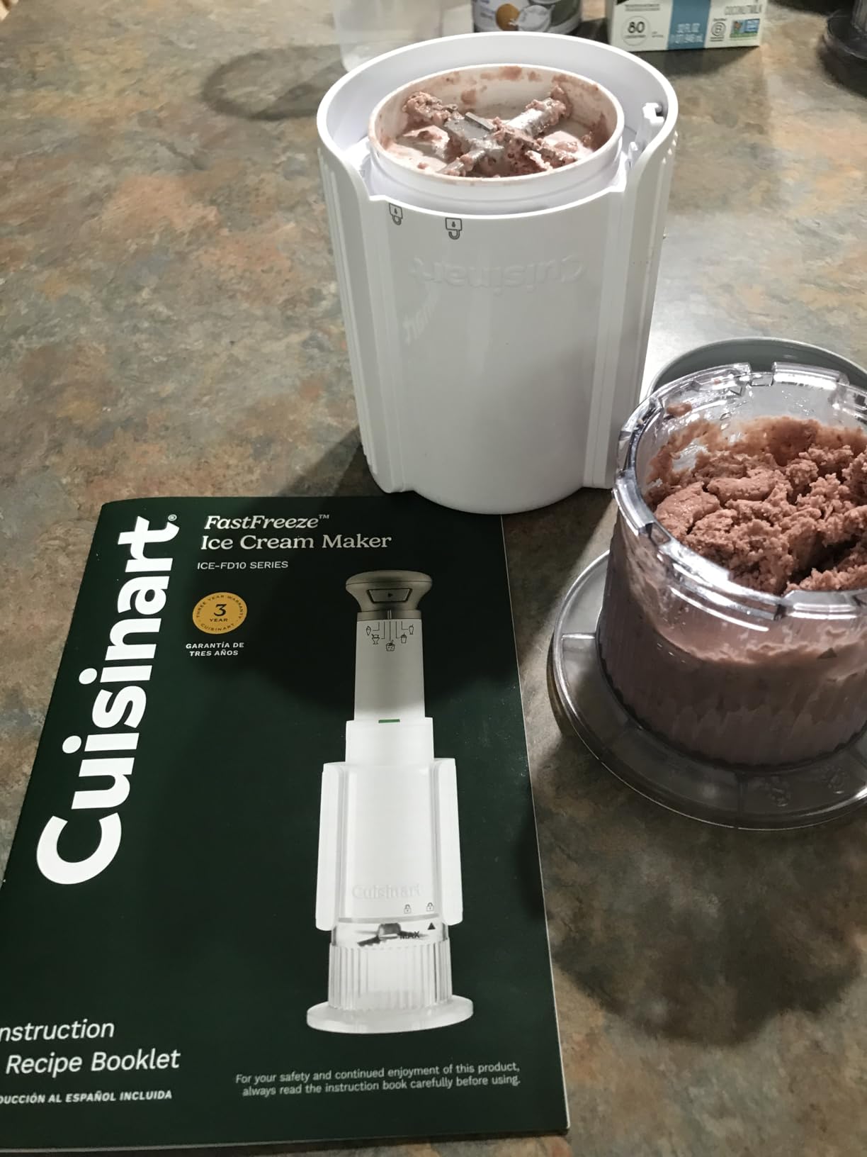 Cuisinart FastFreeze 5-in-1 Ice Cream, Sorbet, Milkshakes, Slushies and Mix-In Frozen Dessert Maker, Compact Machine, Easy to Use, Includes 3 Mixing Cups with Lids, ICE-FD10 customer photo 1