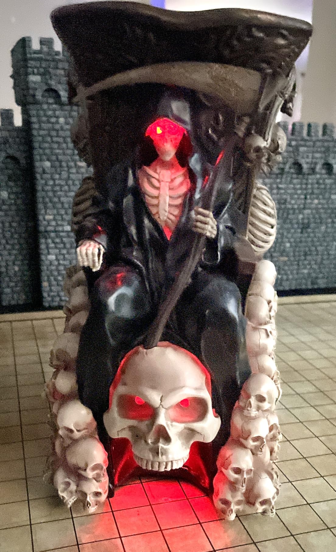 Forged Dice Co. Grim Bones Dice Tower with LED Skull Eyes - Hand Painted Grim Reaper Throne - Dice Rolling Tower Compatible with DND Accessories customer photo 2