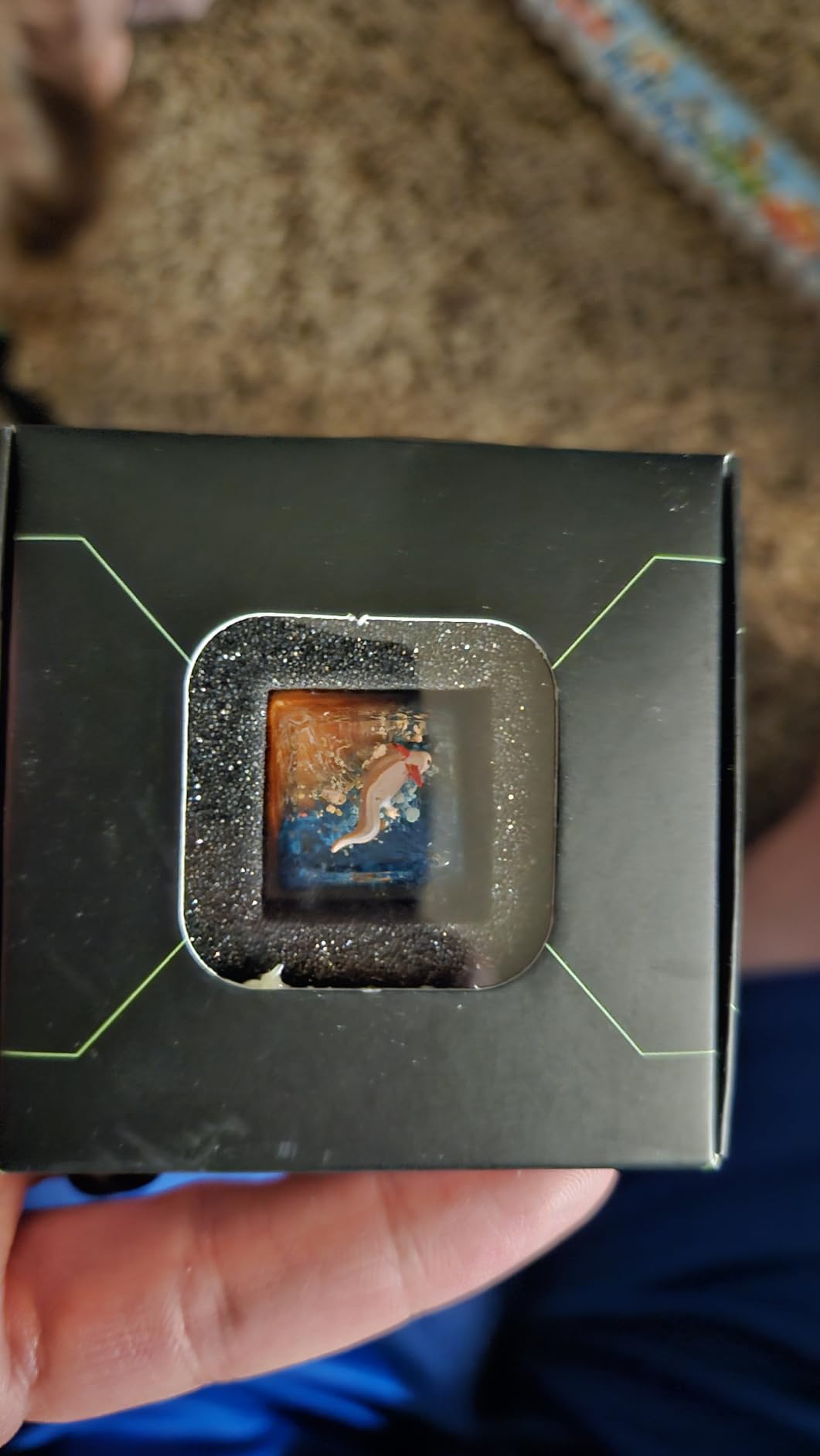 Jellyfish Artisan Keycap Orange Blue Coral Reef R1 SA Profile Custom Sea Creature Keycaps 1U ESC Handmade Gaming Sea Resin Key Cap Cherry MX Switch Compatible Mechanical Keyboard Jellyfish Lover Gift customer photo 2