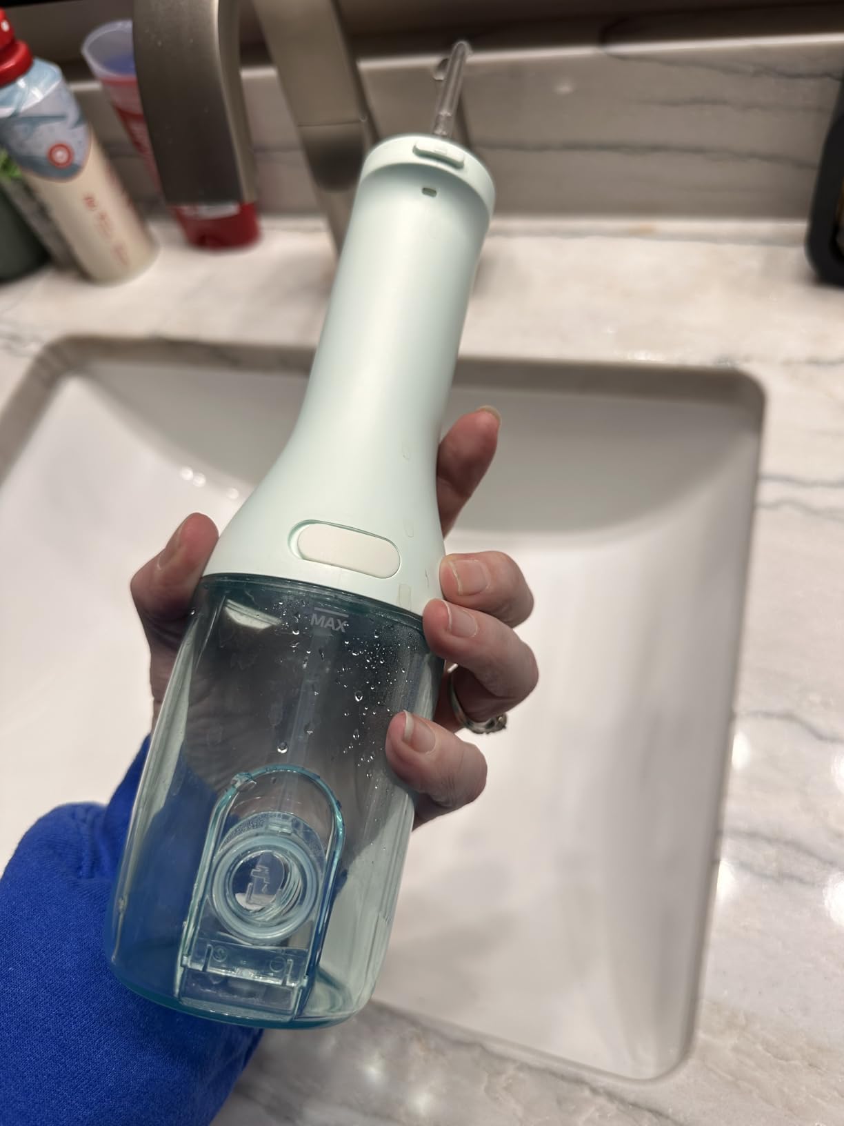 Philips Sonicare Water Flosser Cordless - Rechargeable Power Dental Waterflosser for Teeth, Portable Oral Irrigator with 3 Intensity Settings, 360° Rotating Nozzle - (Mint) customer photo 1