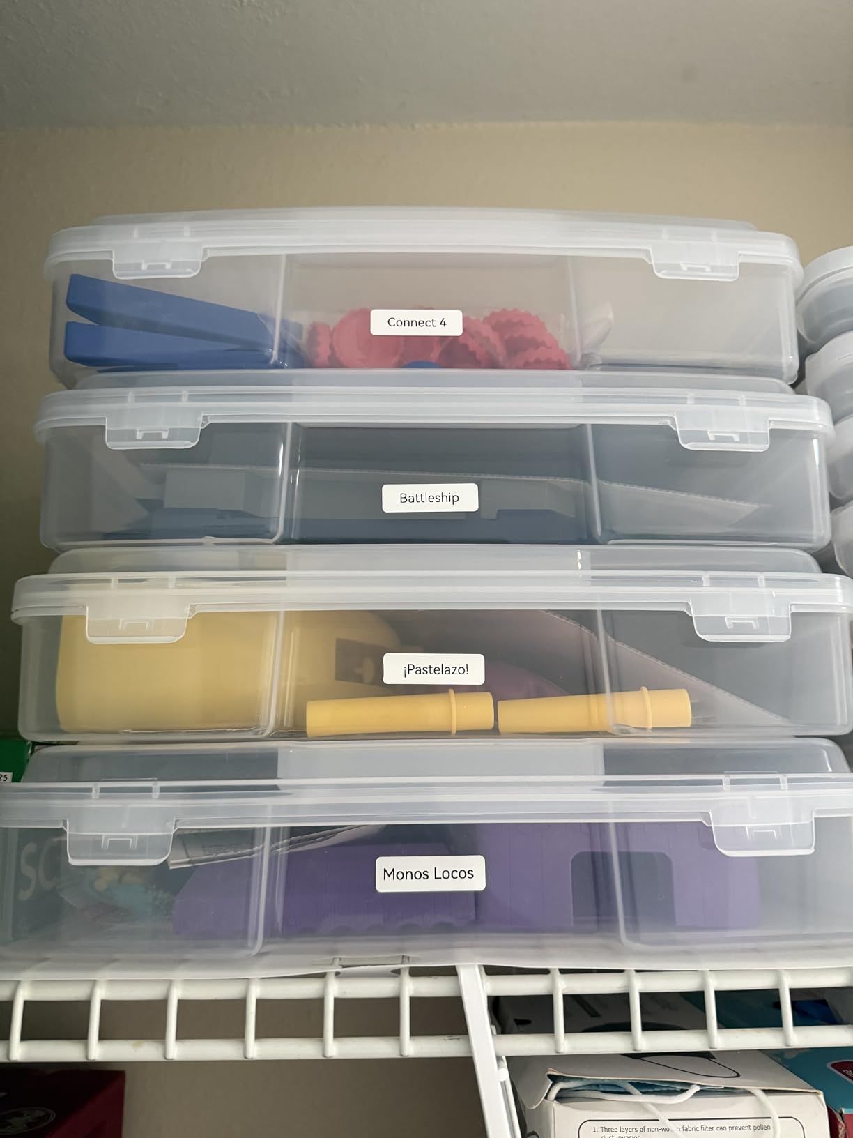 IRIS USA Board Game Storage Craft Organizer Box with Snap-Tight Latch Lid, 2-Pack Portable Plastic Case Bin customer photo 1