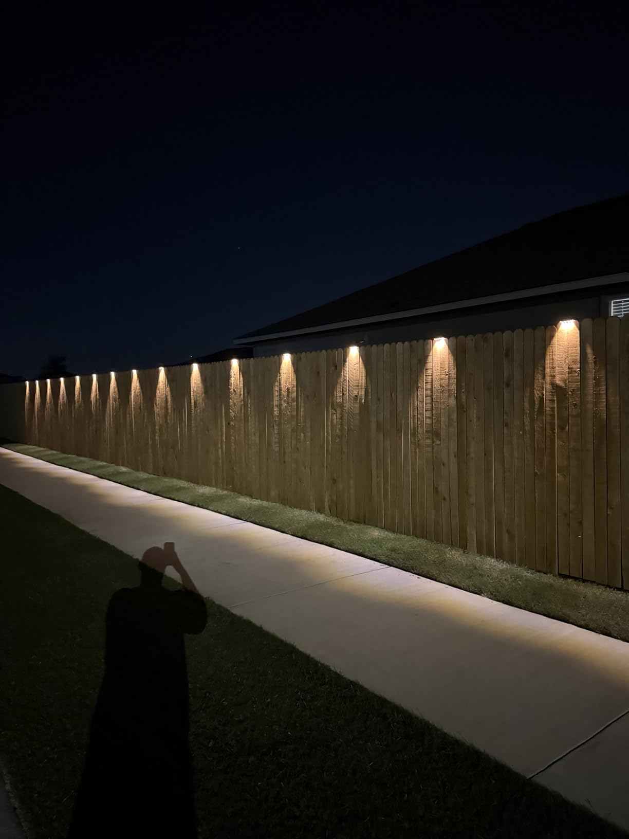 VOLISUN Solar Deck Lights 16 Pack, Bright Warm White Glow LED Large Size Lamp, IP65 Waterproof Step Lights Outdoor for Deck, Step, Fence, Railing, Wall and Stairs(Black) customer photo 2