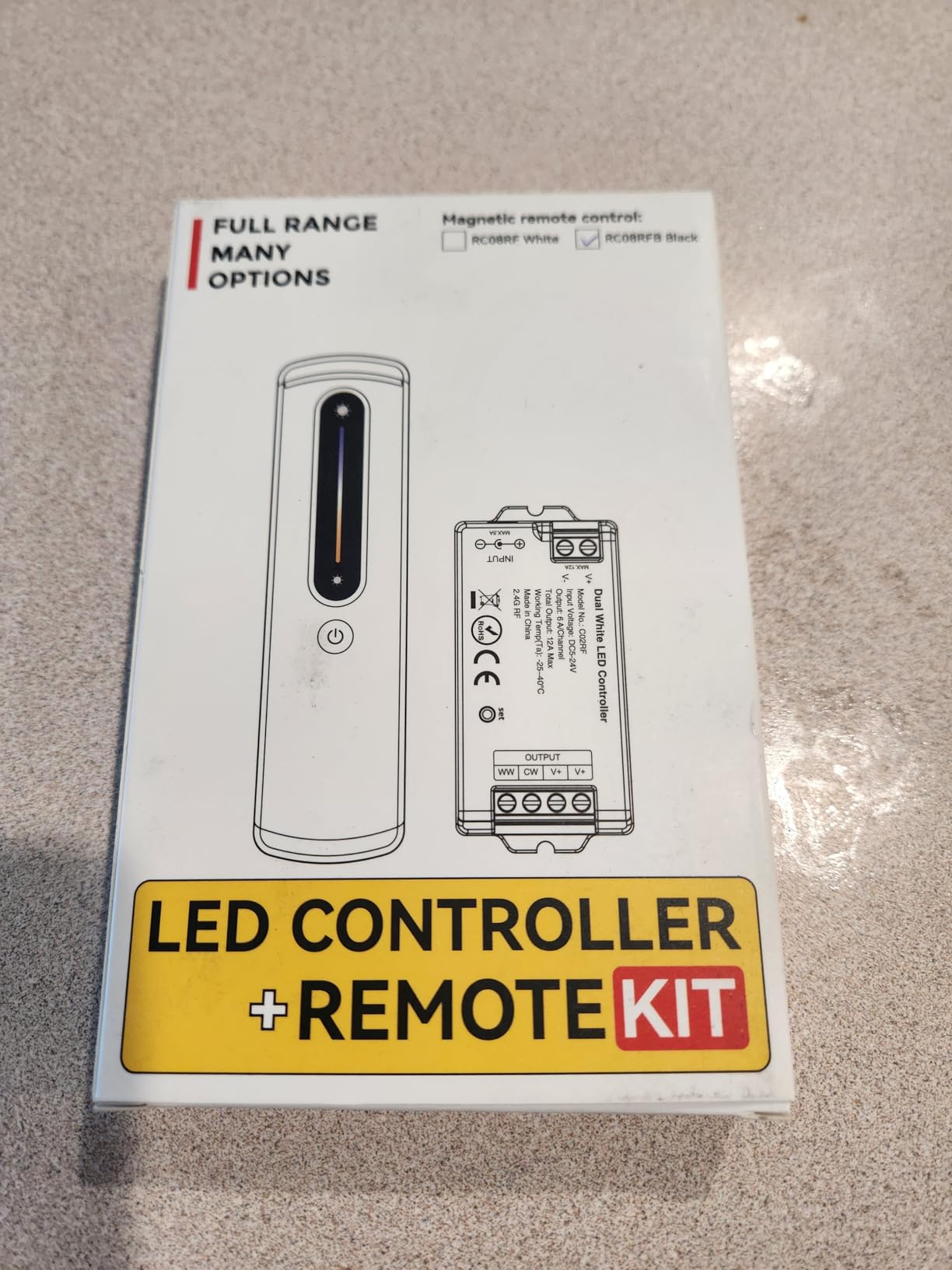 BTF-LIGHTING RF 2.4GHz Wireless Remote RC07RFB & C01W 2.4GHz Tuya WiFi Controller Kit Alexa Google Home APP Control Dimming for Single Color PWM 5050SMD FCOB (+V -V) 2PIN LED Strip DC12V DC24V customer photo 1