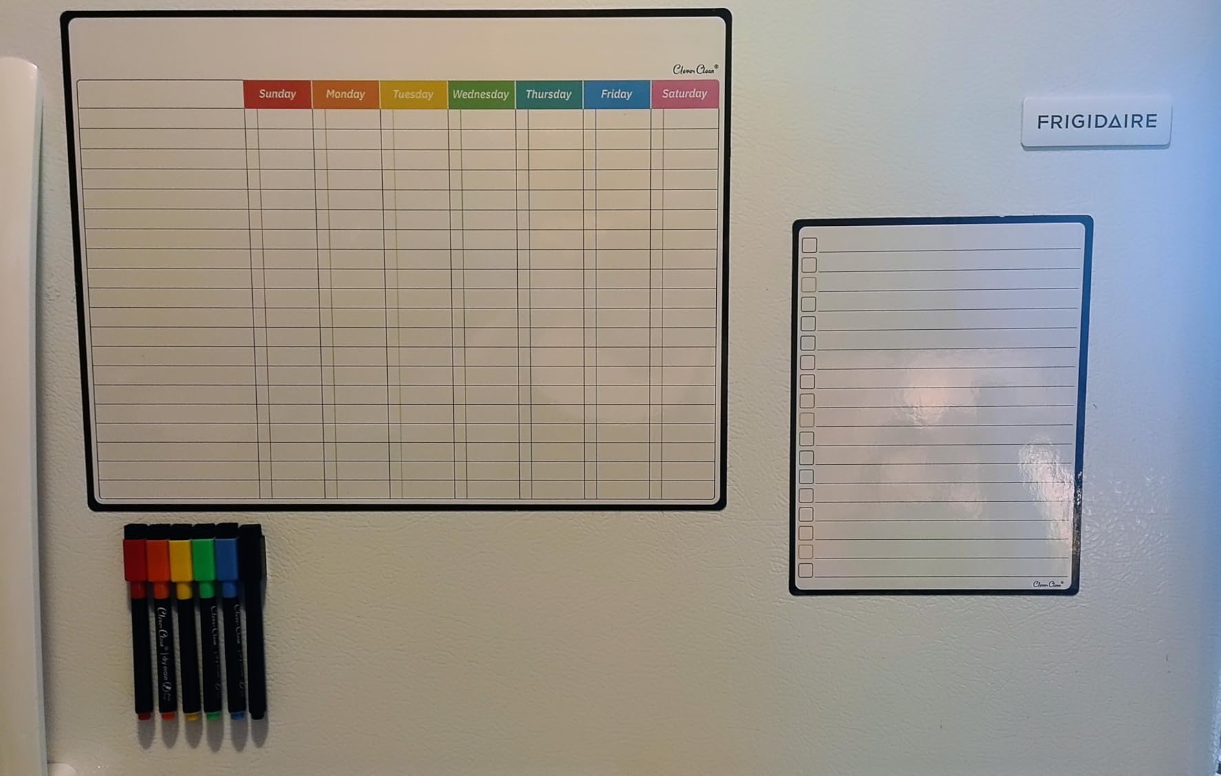 Magnetic Dry Erase Weekly Calendar for Fridge - Large 17