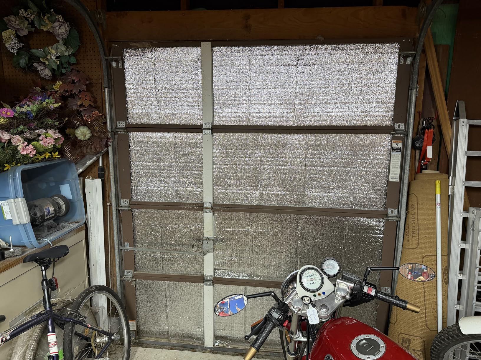 BEEST FULLSTOP Garage Door Insulation Kit - 8x7 & 8x8 ft Single Garage Door Insulation Panels - 8 Pre-Cut 24x48 Foam-Core Panels w/ Tape, Cutter & Squeegee - Easy DIY for Instant Temperature Control customer photo 1