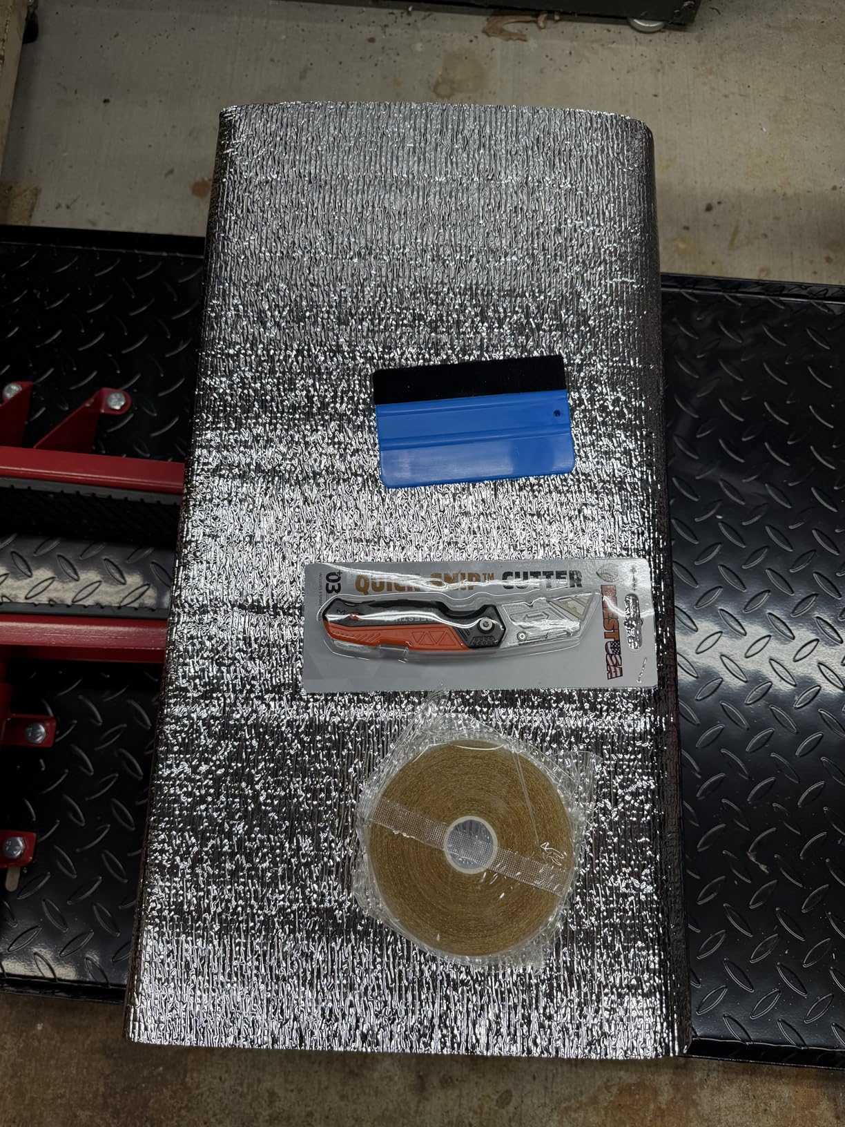 BEEST FULLSTOP Garage Door Insulation Kit - 8x7 & 8x8 ft Single Garage Door Insulation Panels - 8 Pre-Cut 24x48 Foam-Core Panels w/ Tape, Cutter & Squeegee - Easy DIY for Instant Temperature Control customer photo 2