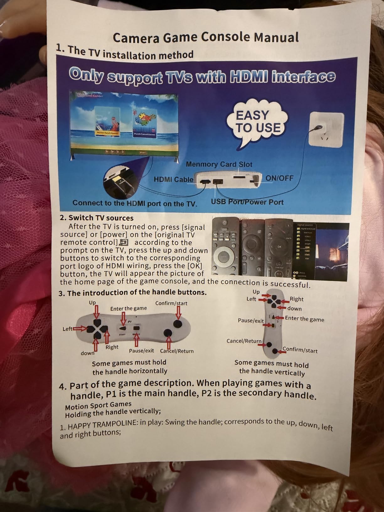 Video Game Console with 100+ Games, Handheld Video Game Console for Kids, Plug and Play Video Games for TV, Shooting Games,Game Gun with 2 GameController, Xmas Birthday Toy Gift for Boys Girls Age 3 + customer photo 1