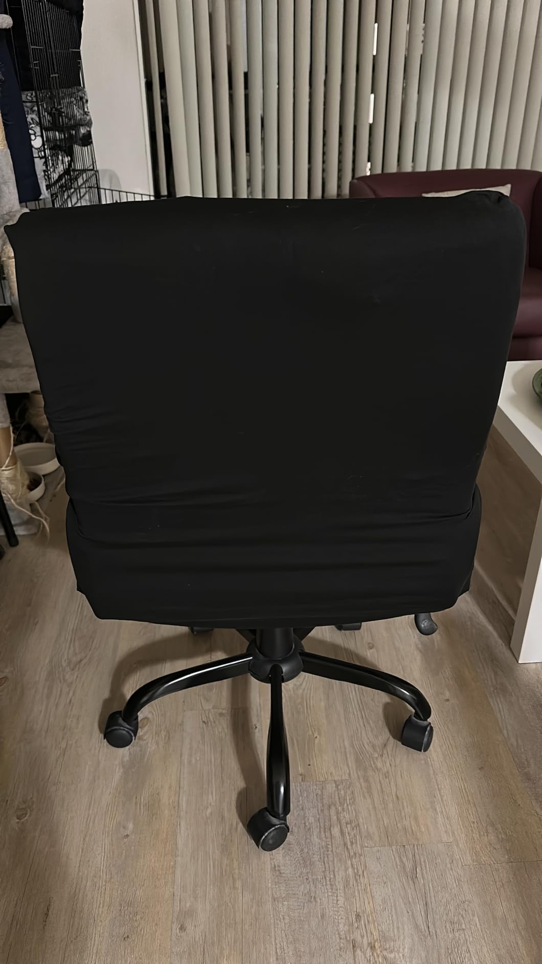 Gaming Chair Cover,Removable Office Chair Cover with Zipper,Stretch Anti-dust Universal Rotating,Washable High Back Computer Seat Protector for Pets (Black, Large | Armrests) customer photo 1