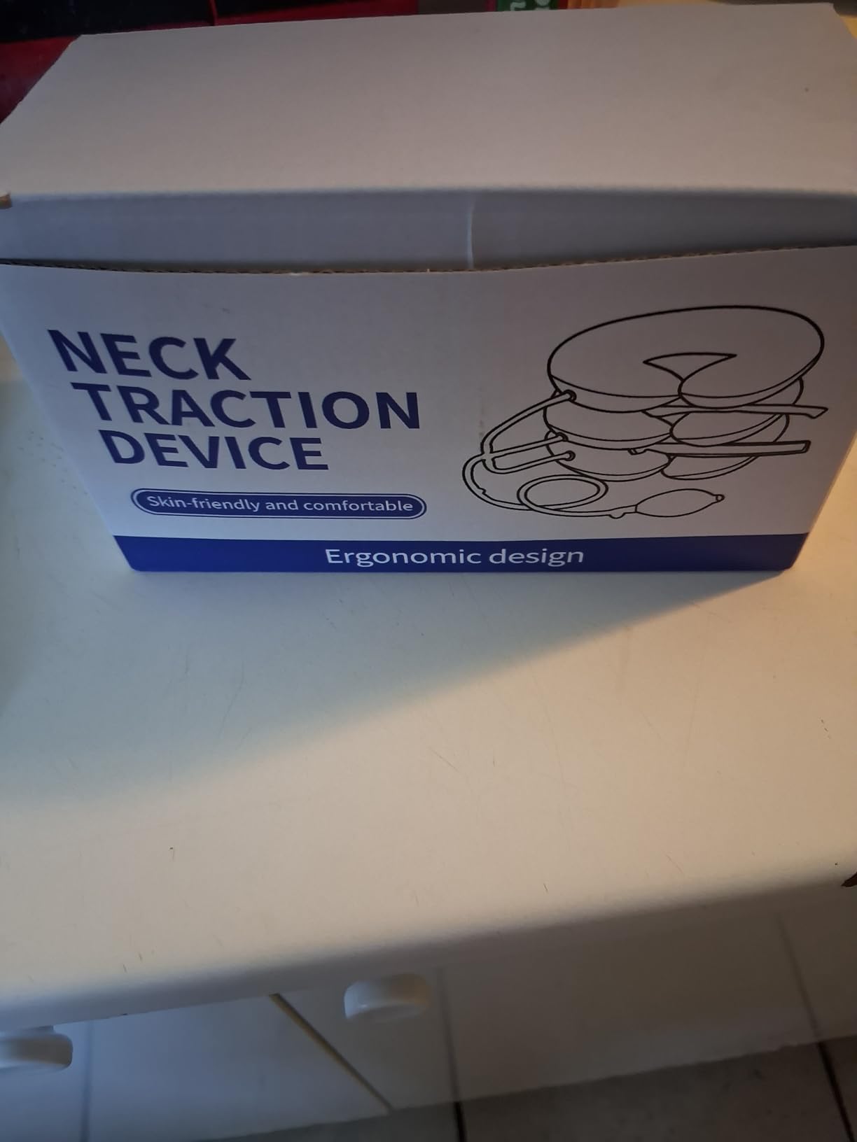 Cervical Neck Traction Device for Home Use Pain Relief,Neck Stretcher,Inflatable Support Neck Brace Adjustable,Neck Stress Relief&Relaxation Metal Valve TPU Liner with Air-Tightness(Dark Gray) customer photo 1