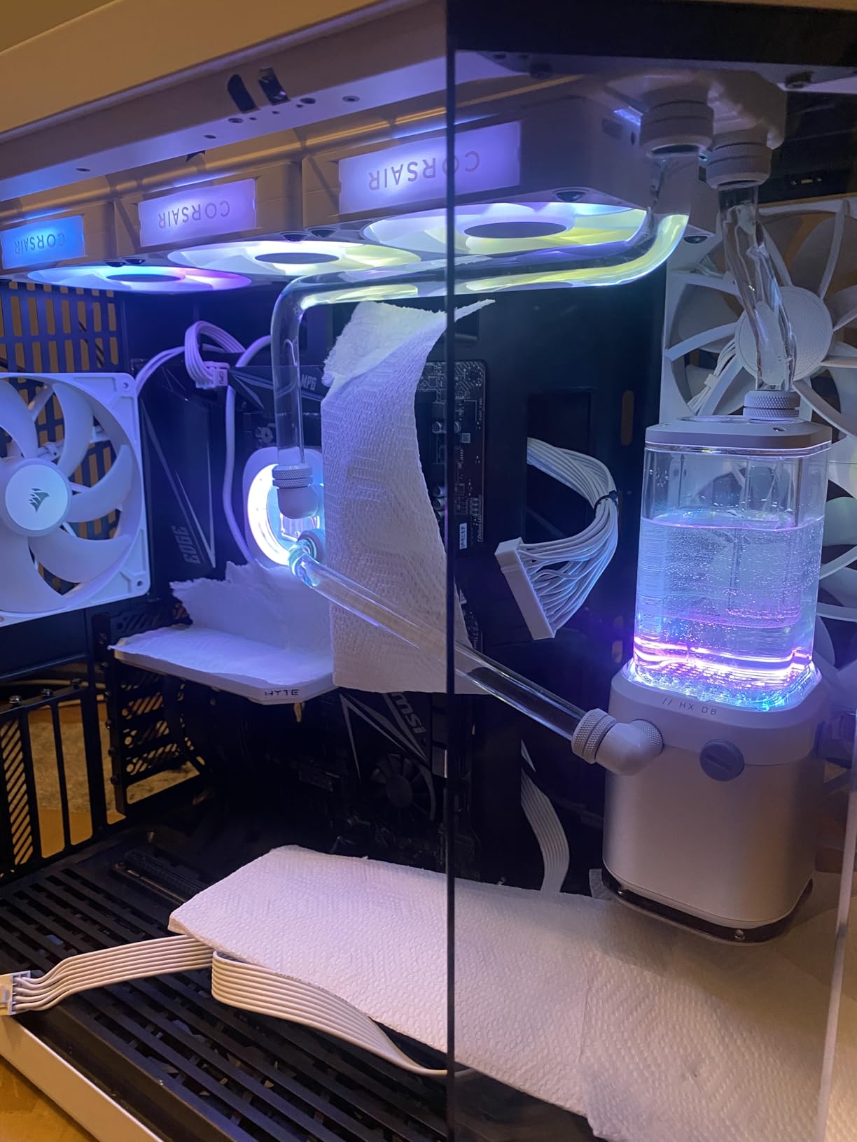 CORSAIR XH505i RX 360 RGB Custom Cooling Kit - XC7 CPU Water Block, XD6 Pump Reservoir, 3X RX120 RGB Fans, XR5 360mm Radiator, System Hub Included - Black customer photo 1